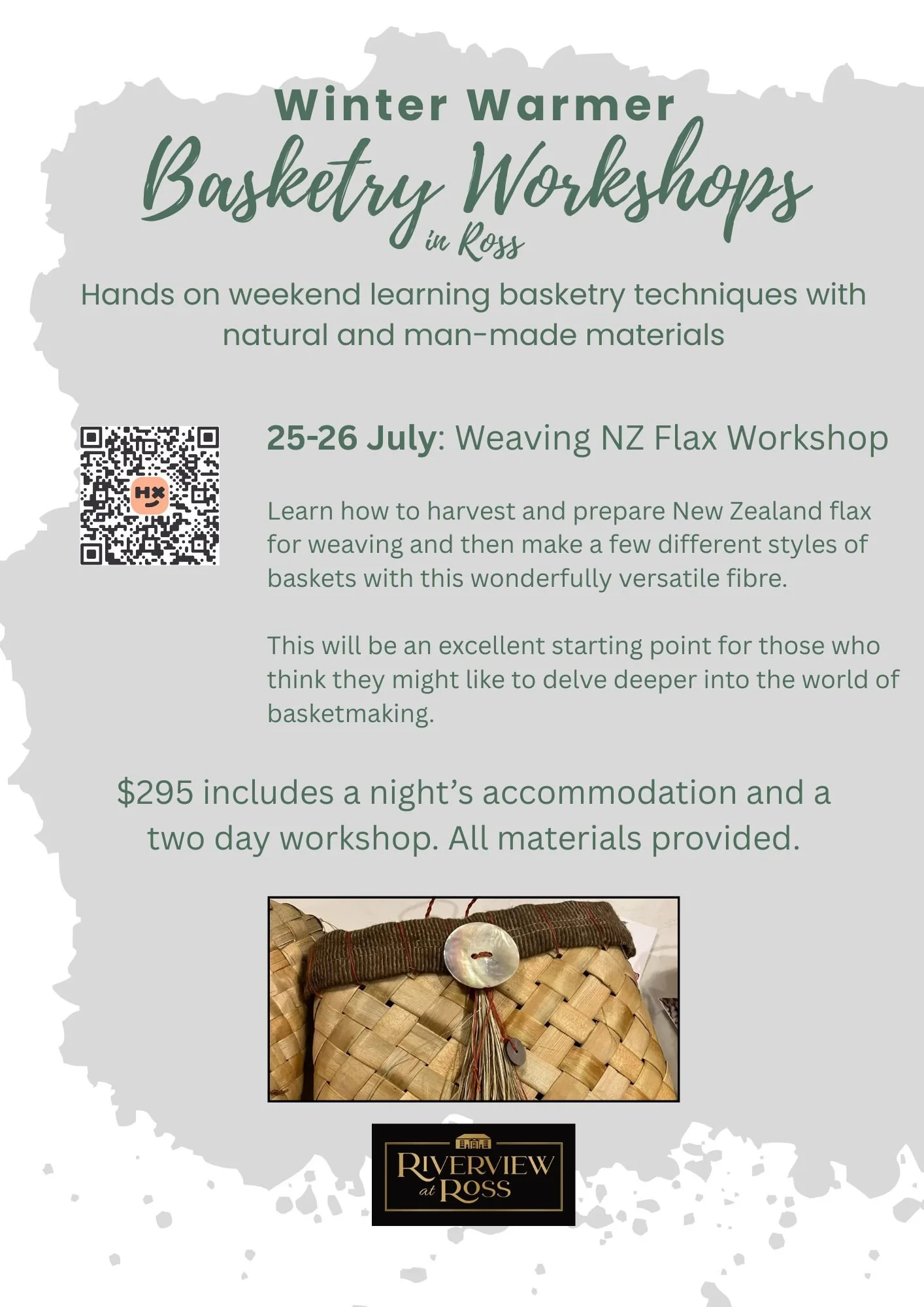 NZ Flax Weekend Workshop- Tas Basketmakers 
