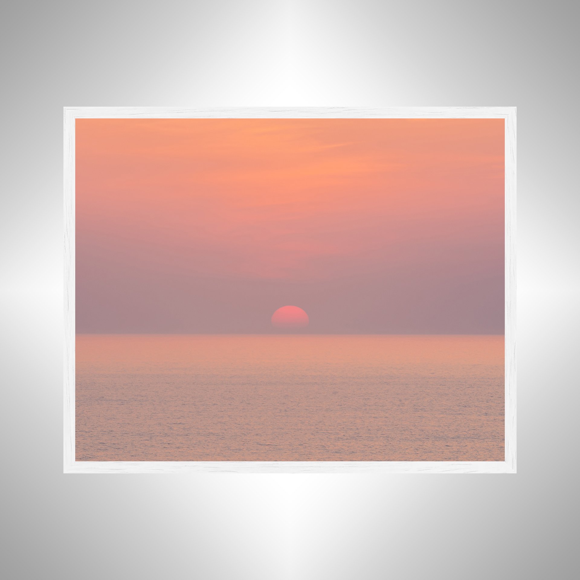 1:1 Hazy Sunrise (Landscape)- White Wood.jpg