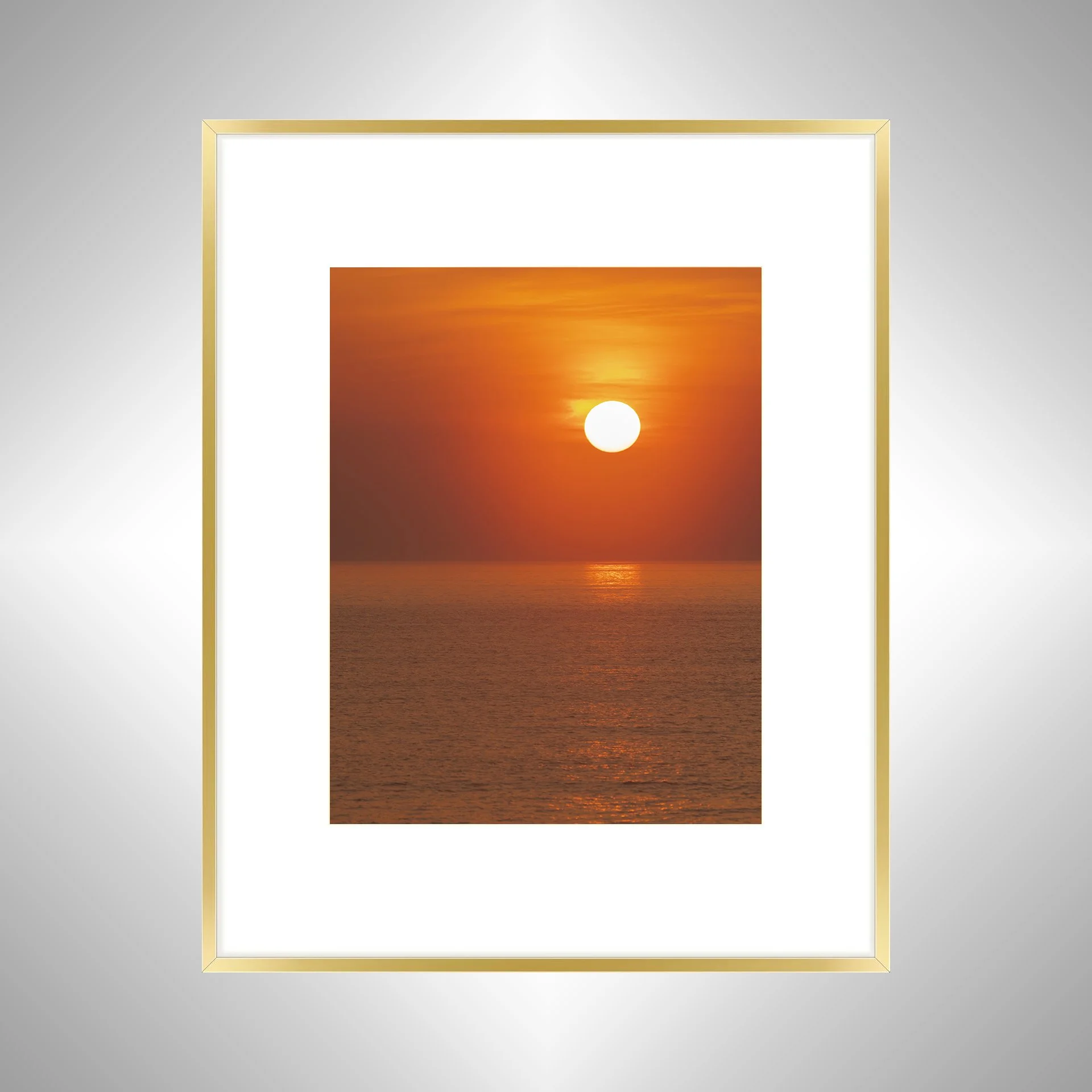 1:1 Orange Ocean Sunrise (Portrait)- Gold w: Border.jpg
