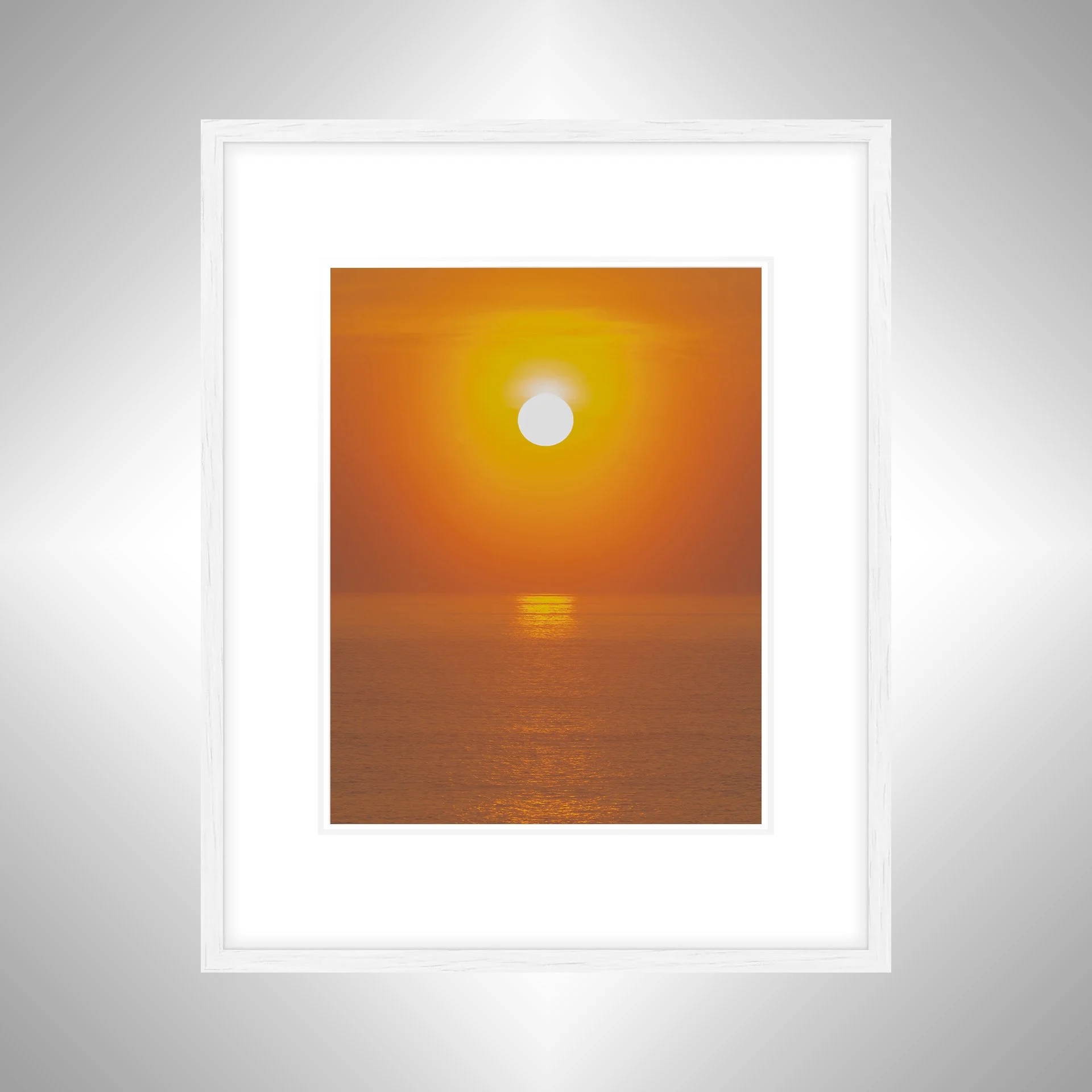 1:1 Golden Sunrise Reflection- White Wood w: Border.jpg