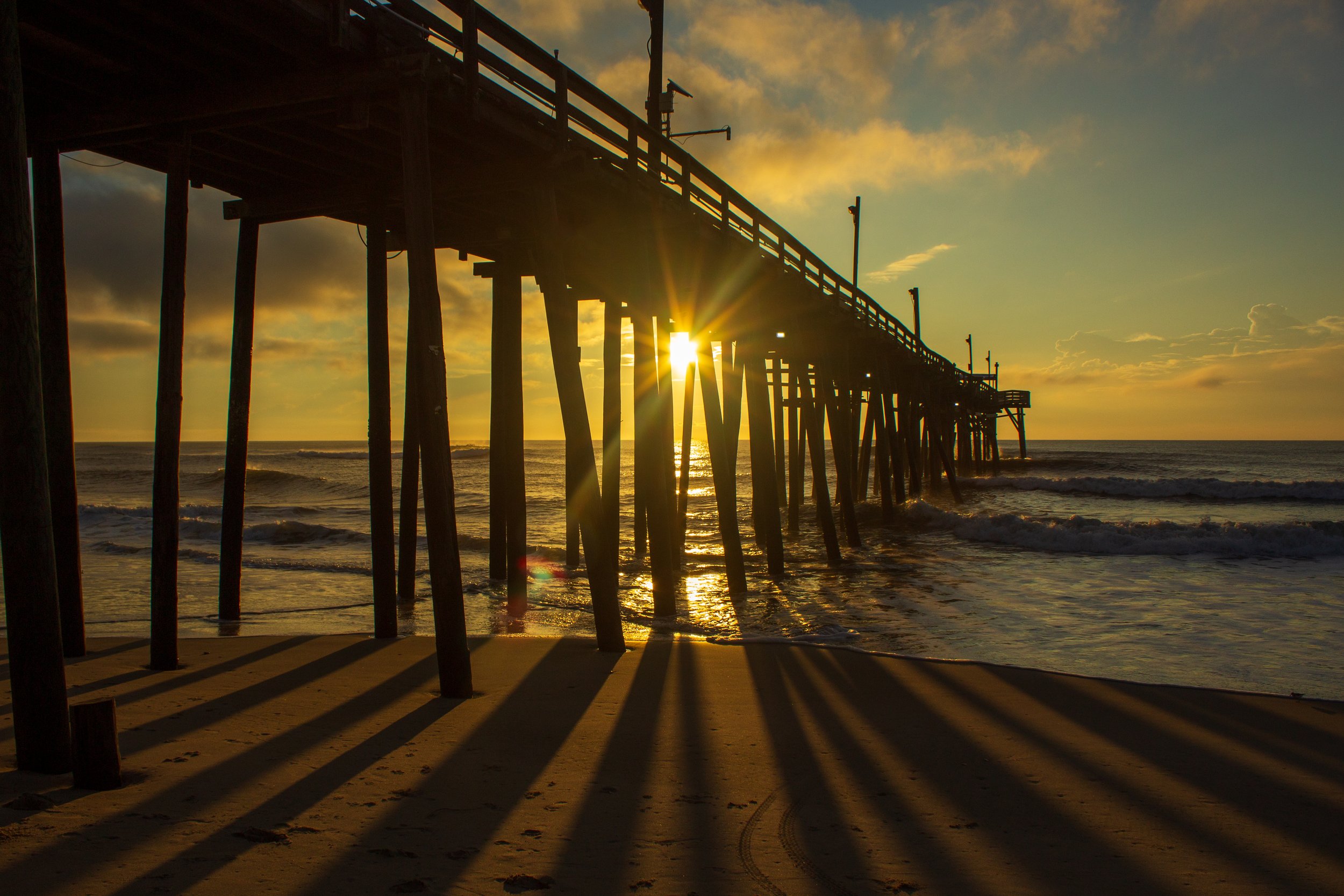 1:1 Sun Flare thru Rodanthe Pier.jpg