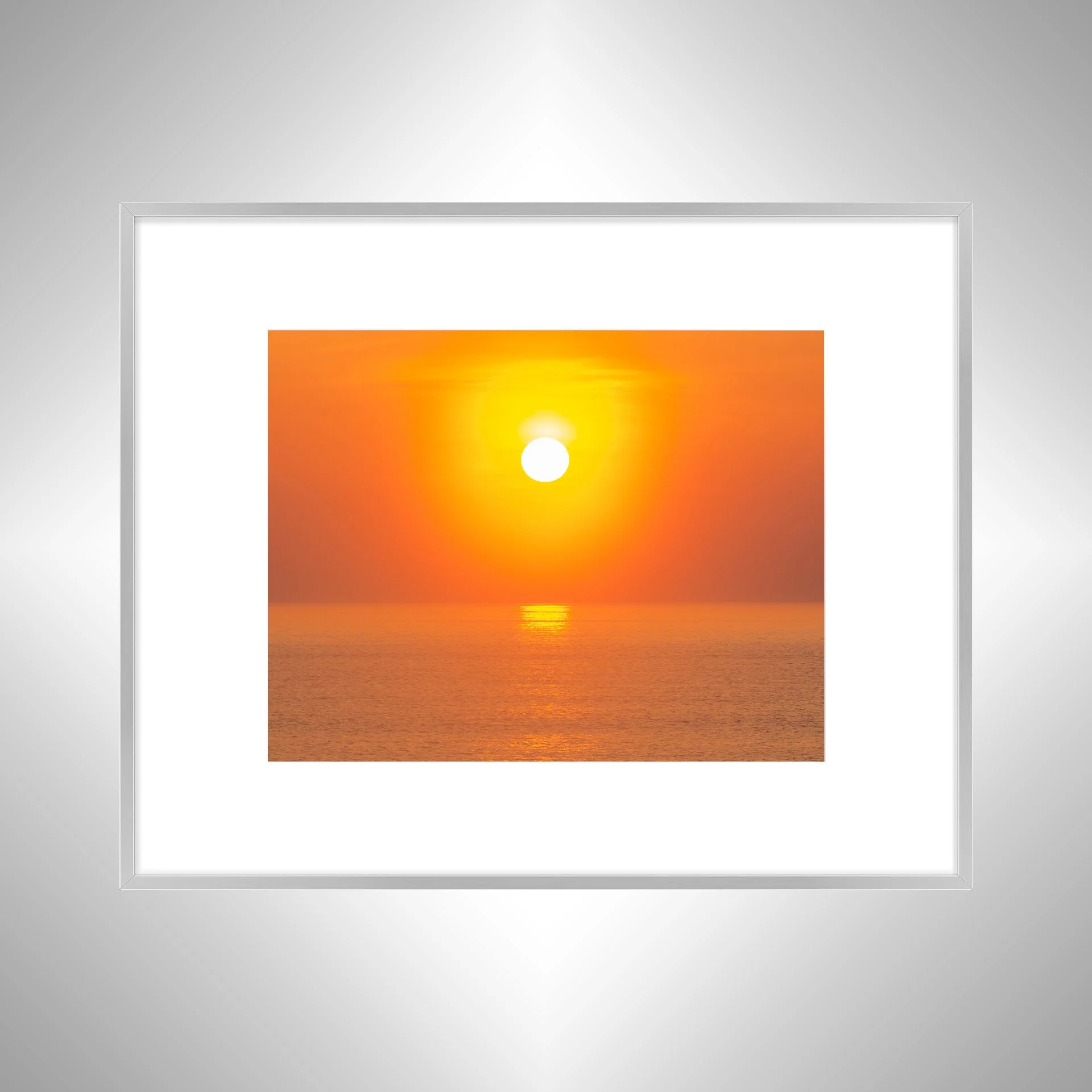 1:1 Orange Sunrise Reflection- Silver w: Border.jpg