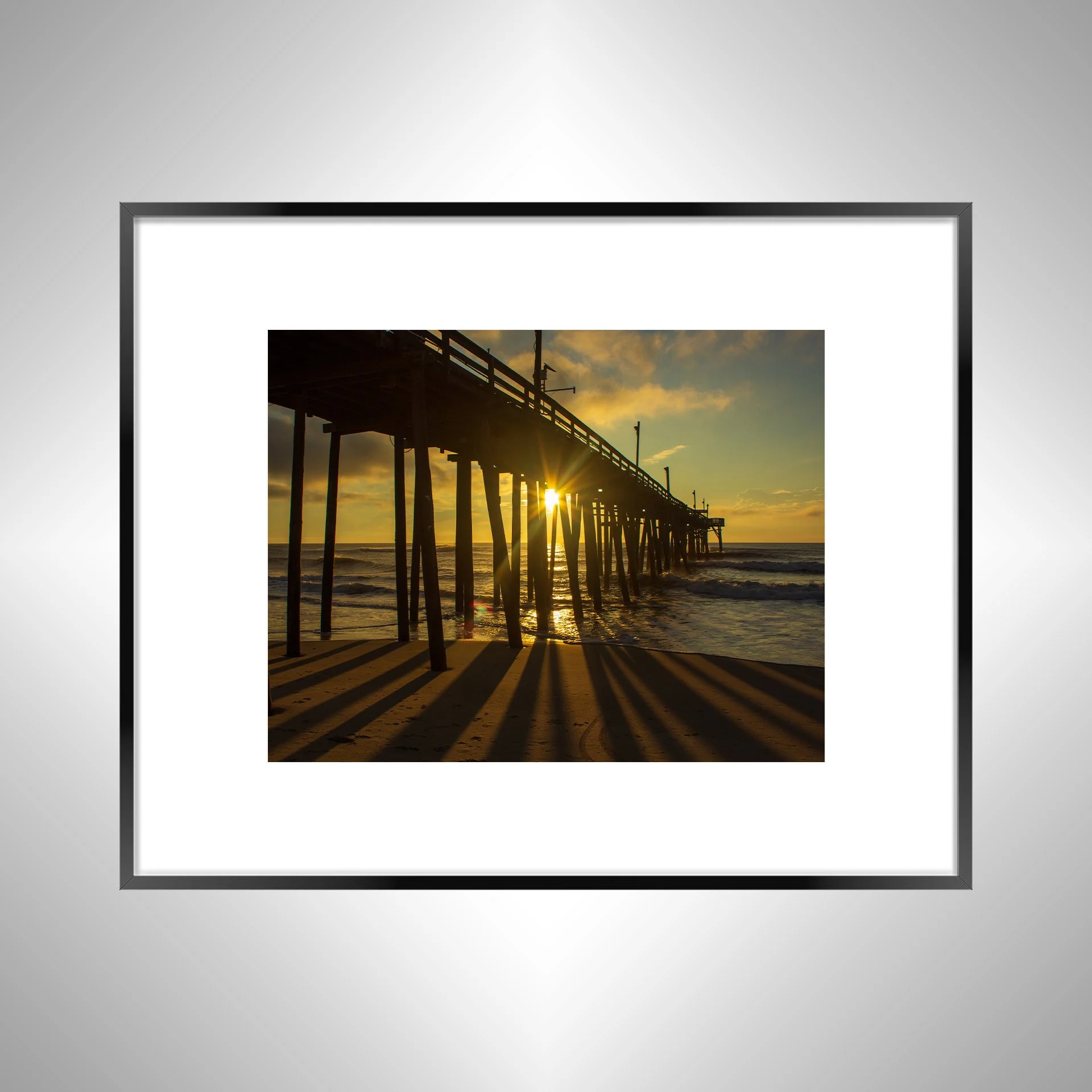 1:1 Sun Flare thru Rodanthe Pier- Black w: Border.jpg