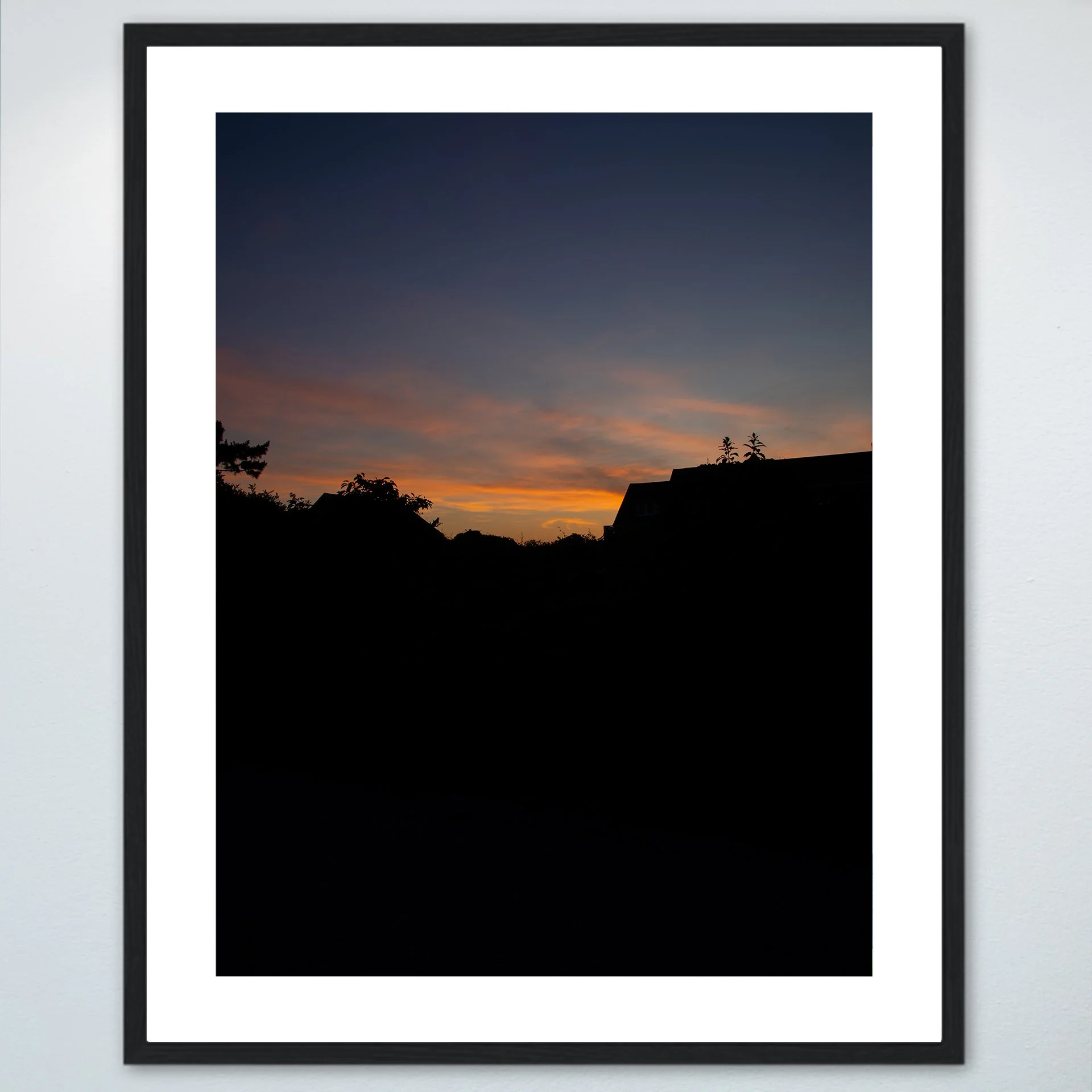 1:1 Sunrise Behind Houses (Portrait)- Wood w: Border.jpg