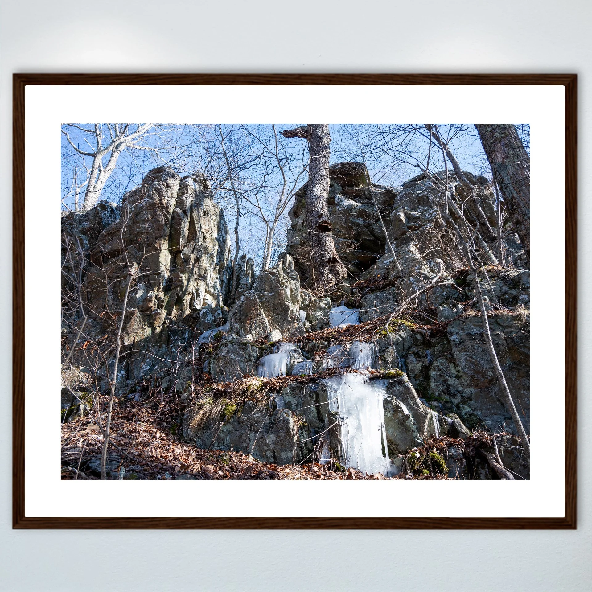 1:1 Icesicles on Shenandoah Rocks- Wood w: Border.jpg