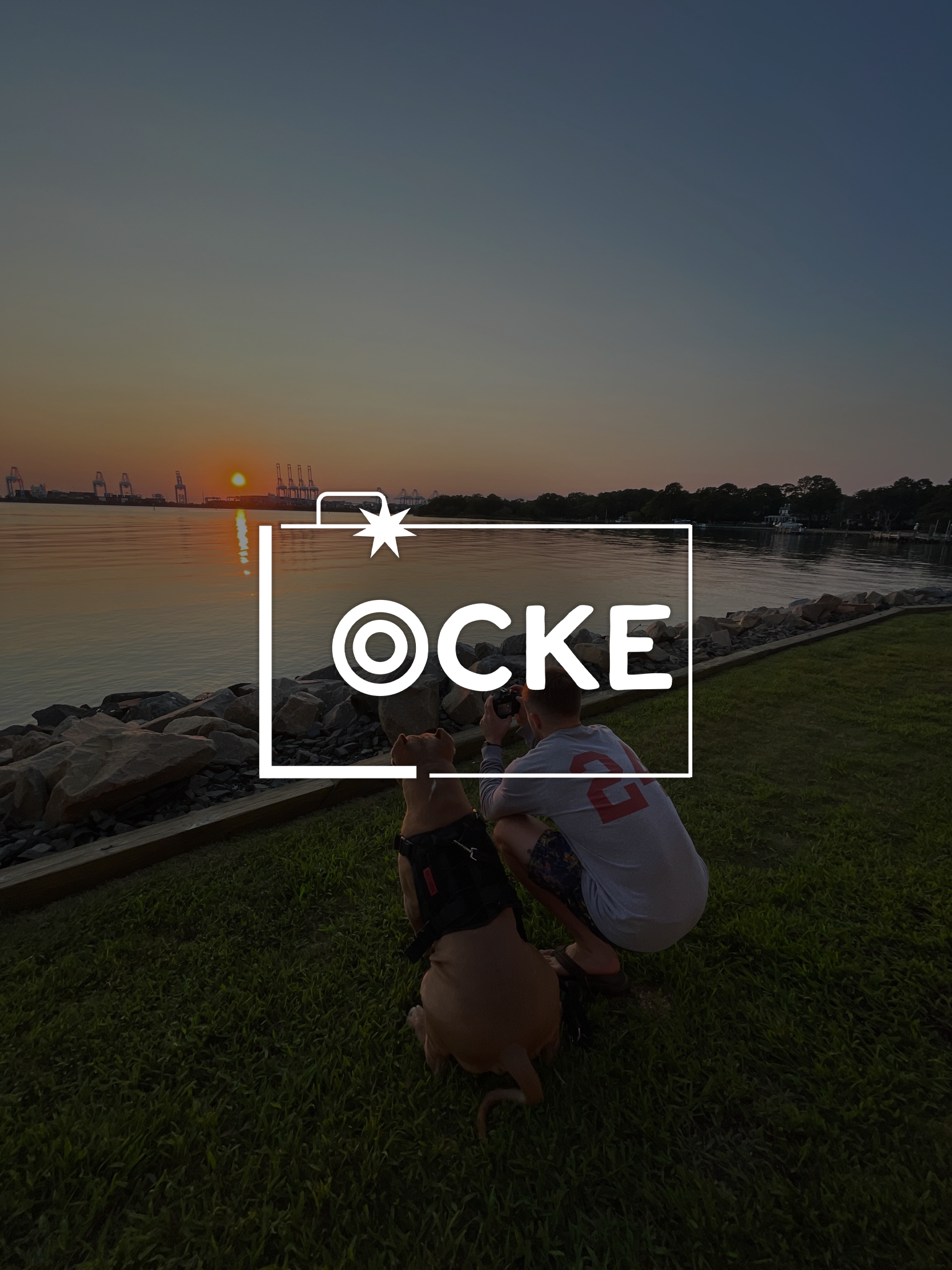 Photo & Video by Will Locke taking sunset photos with his dog (@PopeDaBully) at the Norfolk Yacht Country Club.