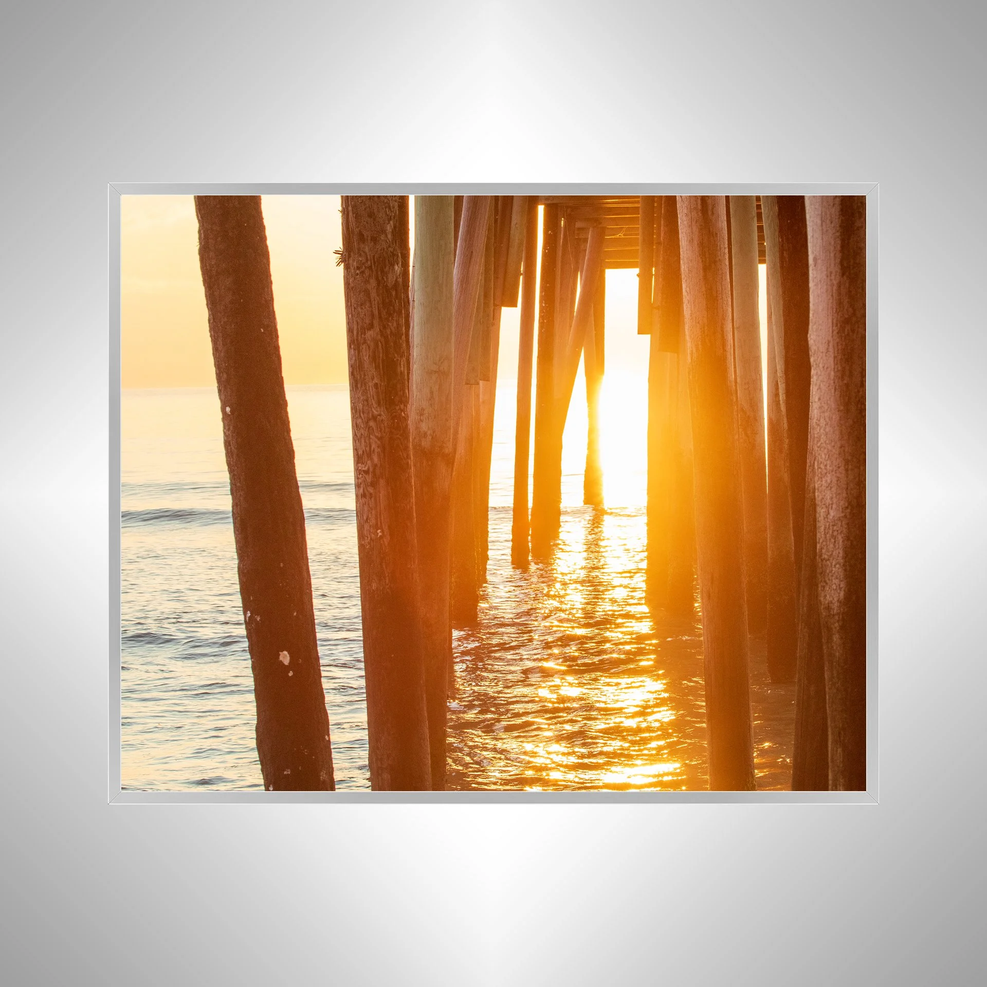 1:1 Rodanthe Pier Sunrise Glare- Silver.jpg