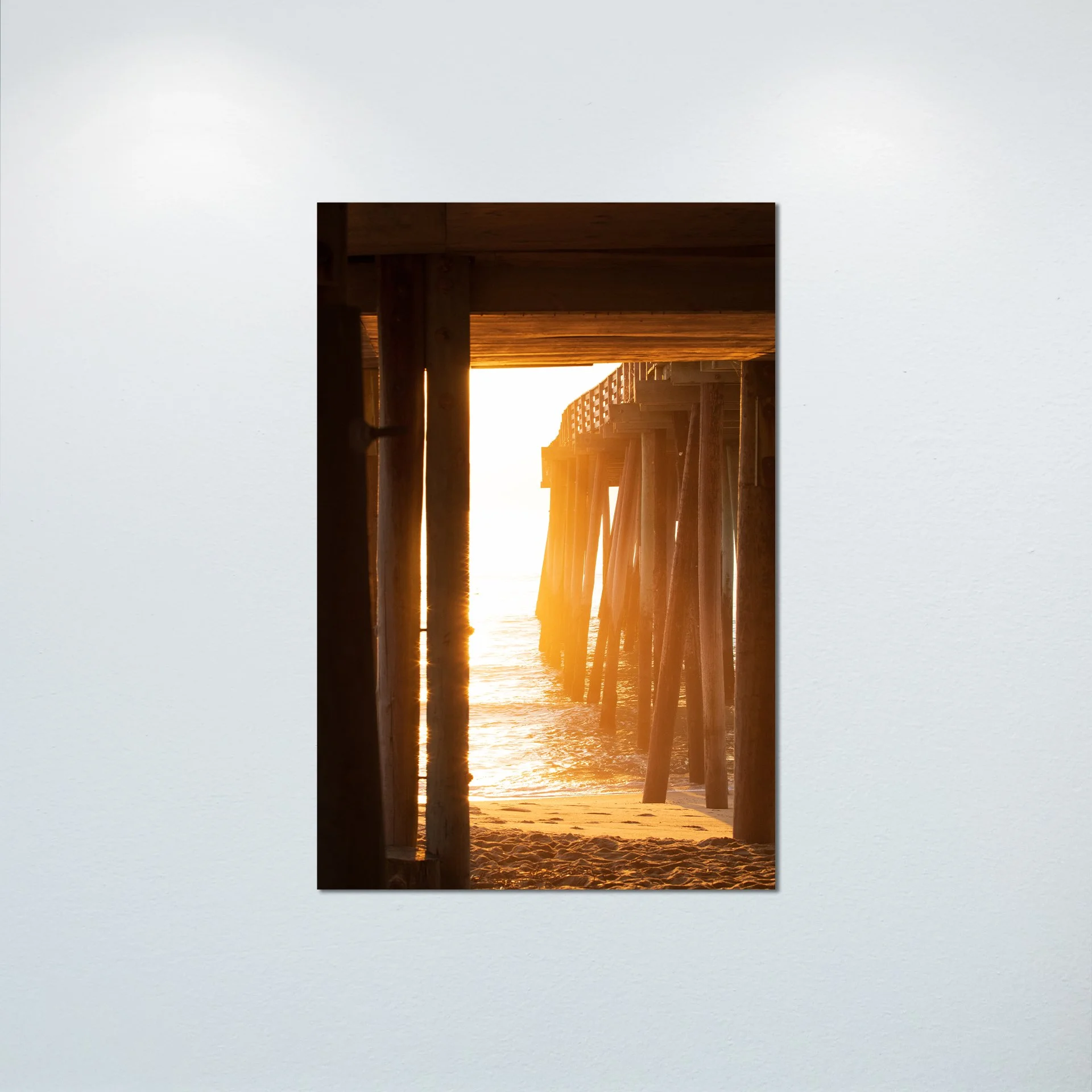 1:1 Rodanthe Pier Sunrise Sparkles- Poster & Canvas.jpg