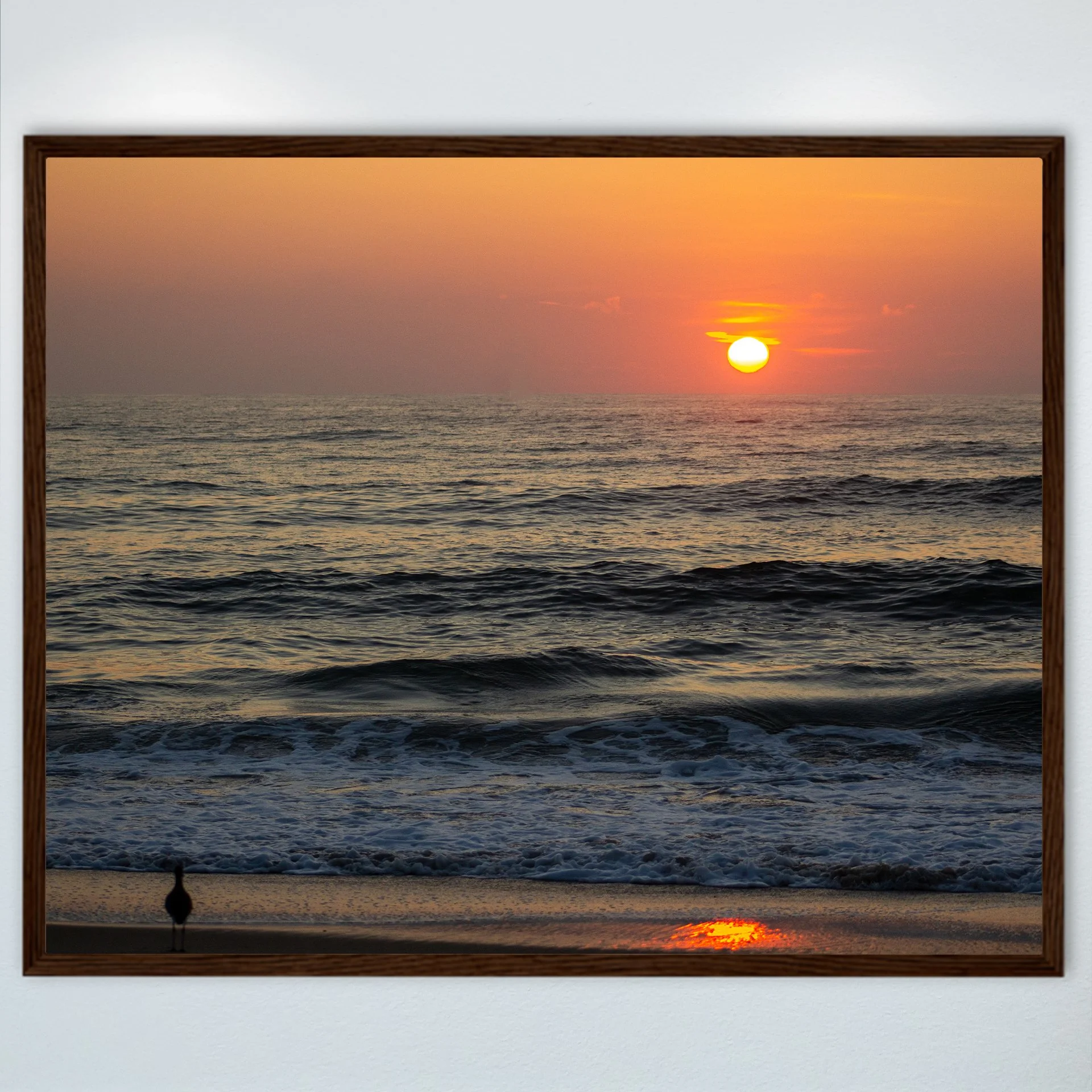 1:1 Willet Watching Sunrise- Wood.jpg