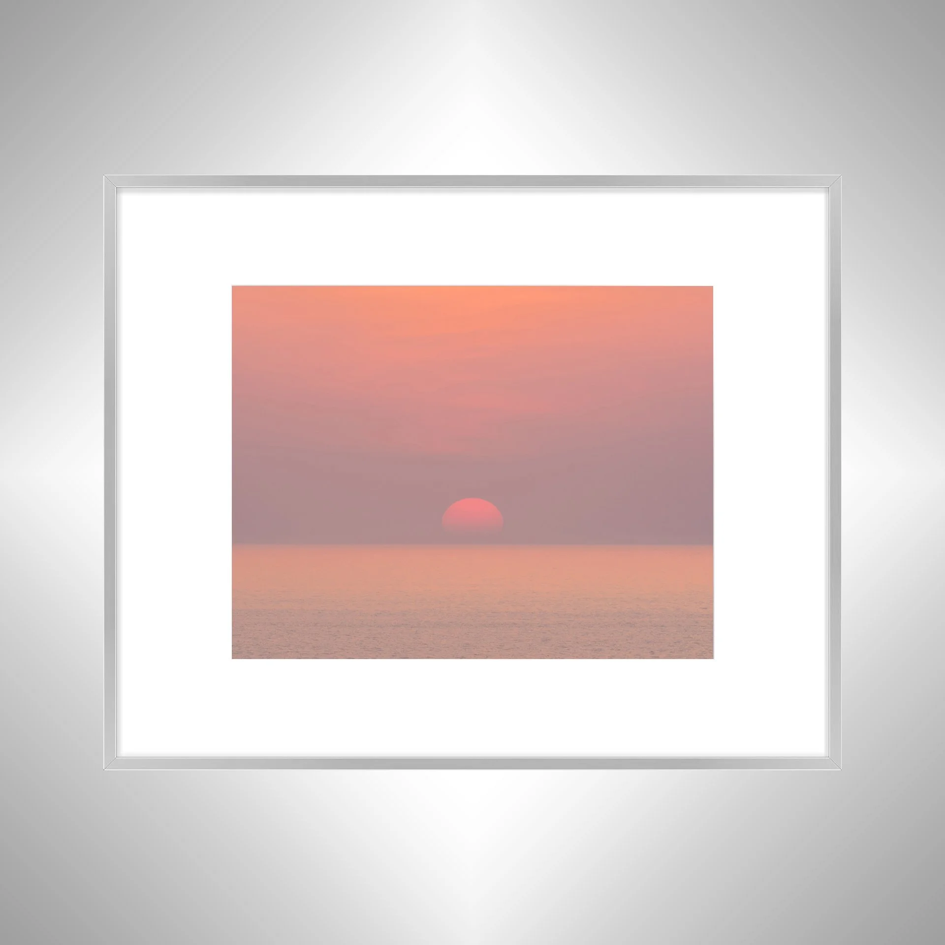 1:1 Hazy Sunrise (Landscape)- Silver Metal w: Border.jpg