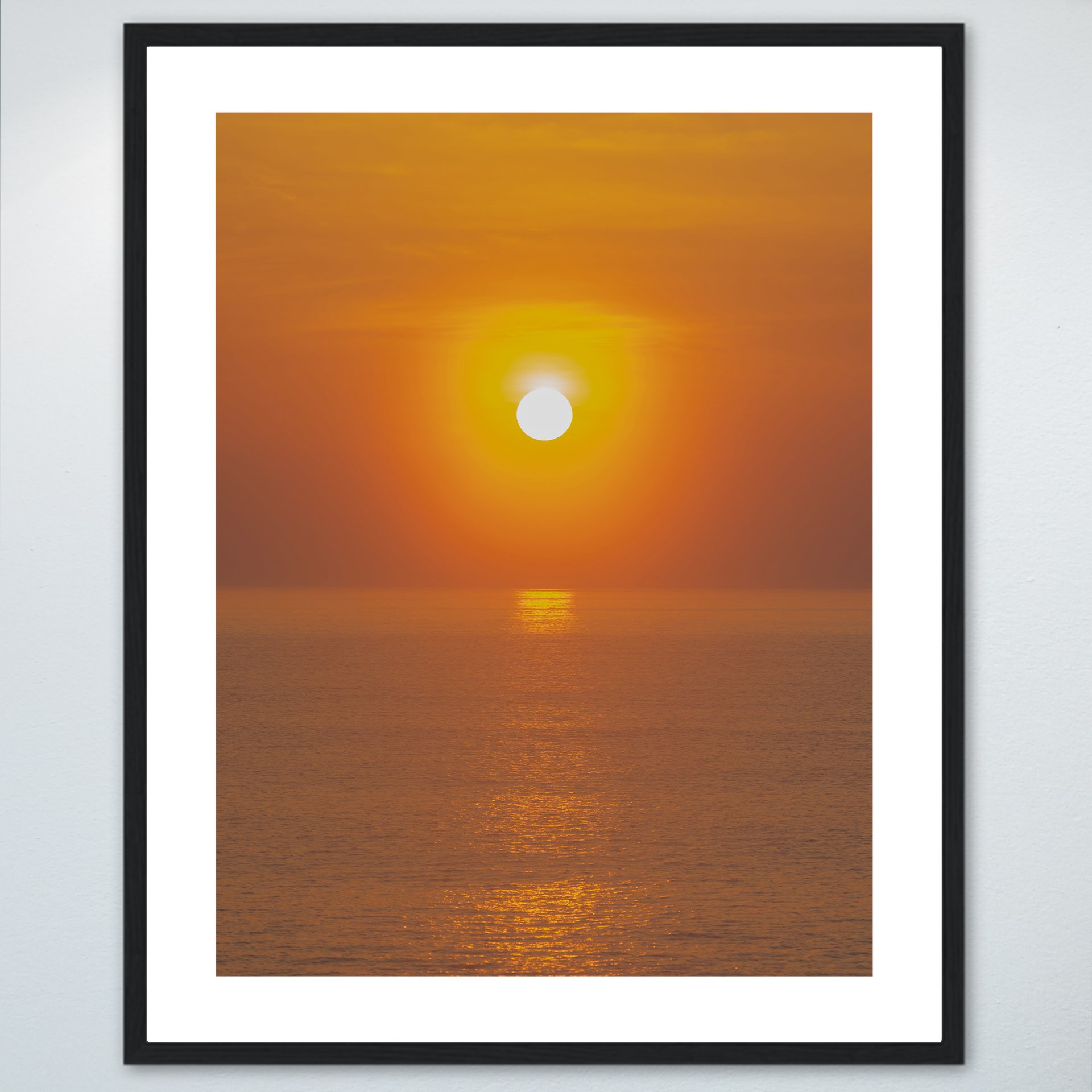 1:1 Golden Sunrise Reflection- Wood w: Border.jpg