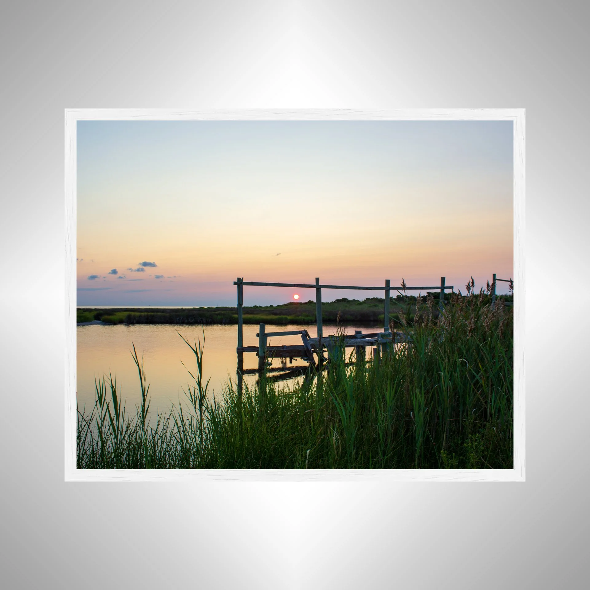1:1 Nags Head Sunset on the Sound (Wideshot)- White Wood.jpg