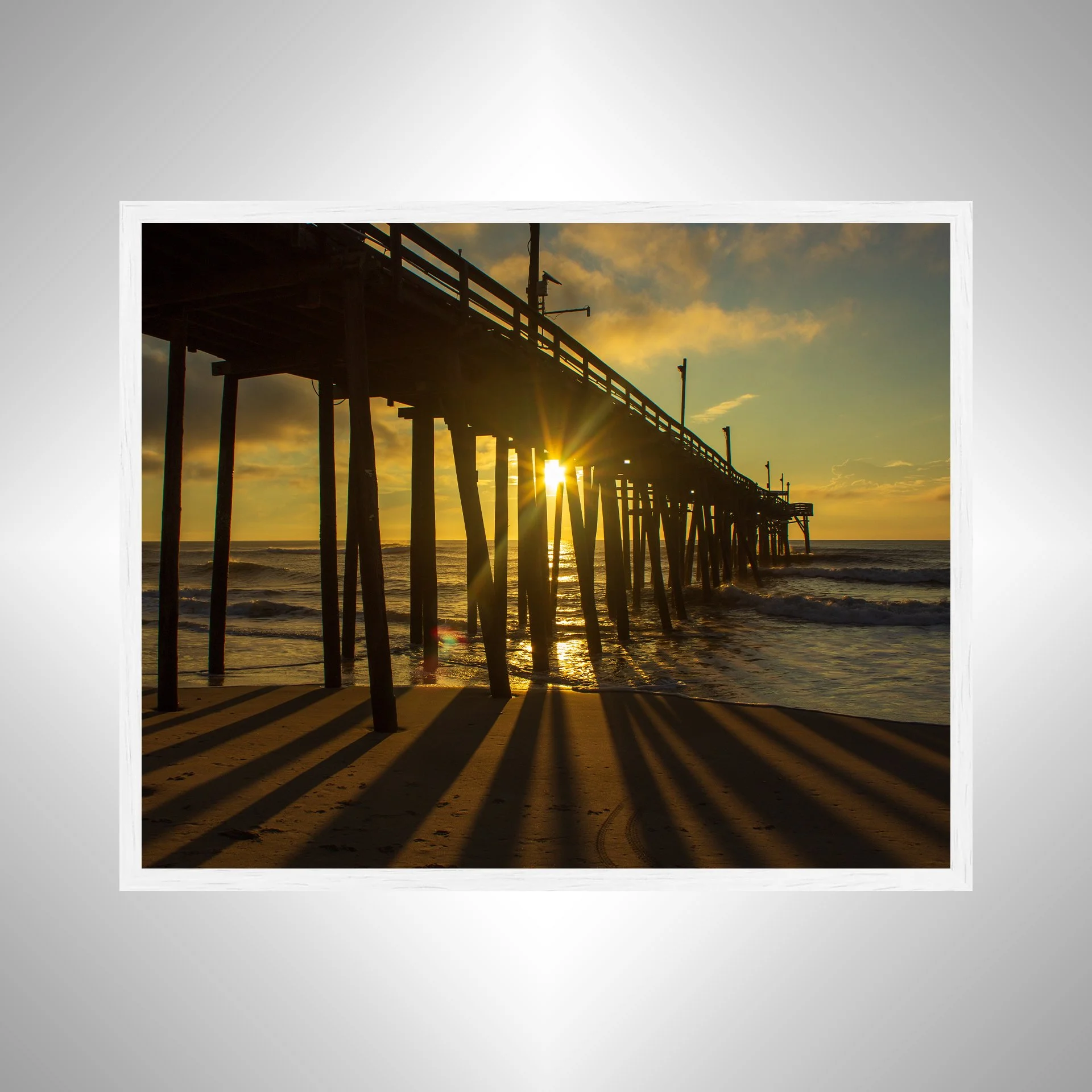 1:1 Sun Flare thru Rodanthe Pier- White.jpg