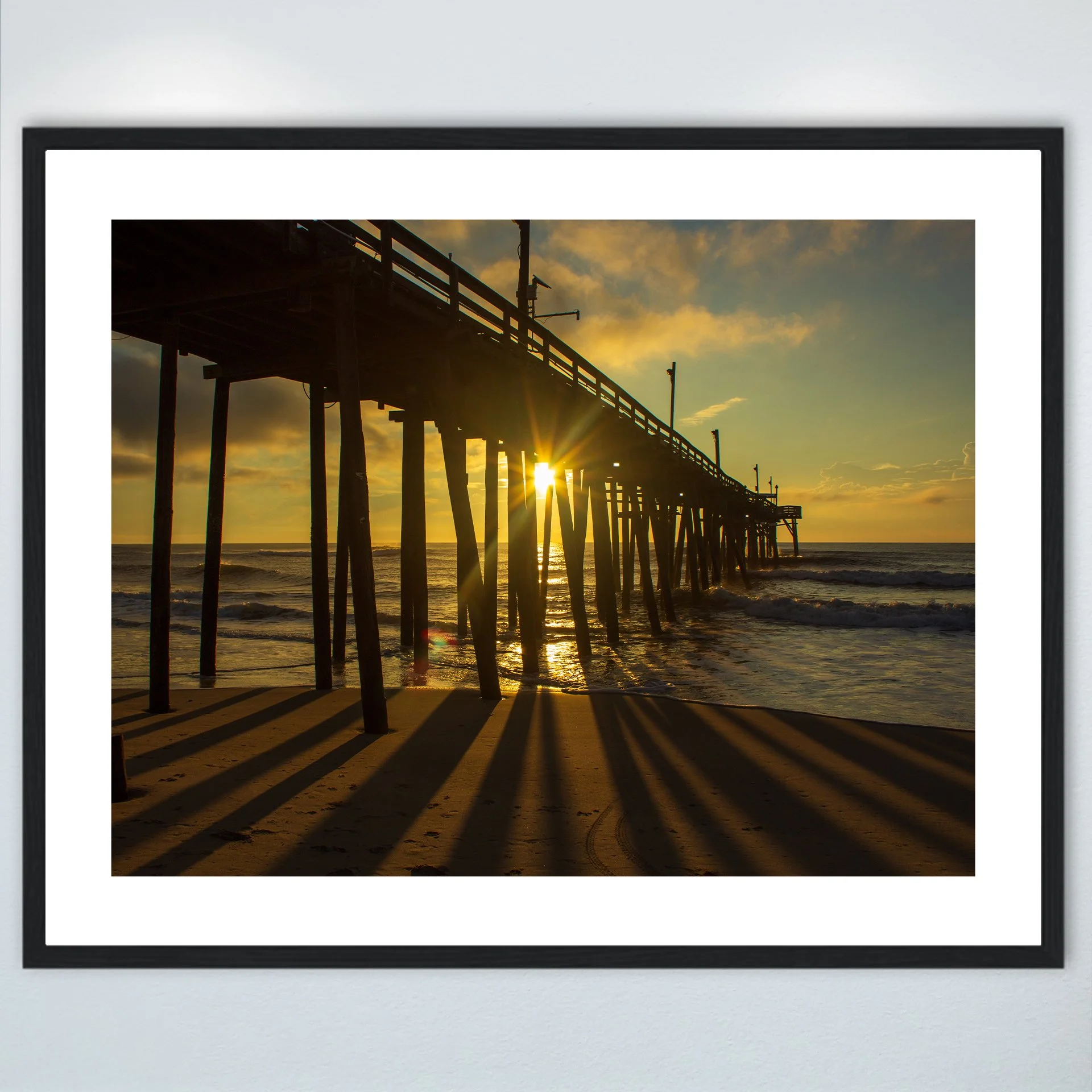 1:1 Sun Flare thru Rodanthe Pier- Wood w: Border.jpg