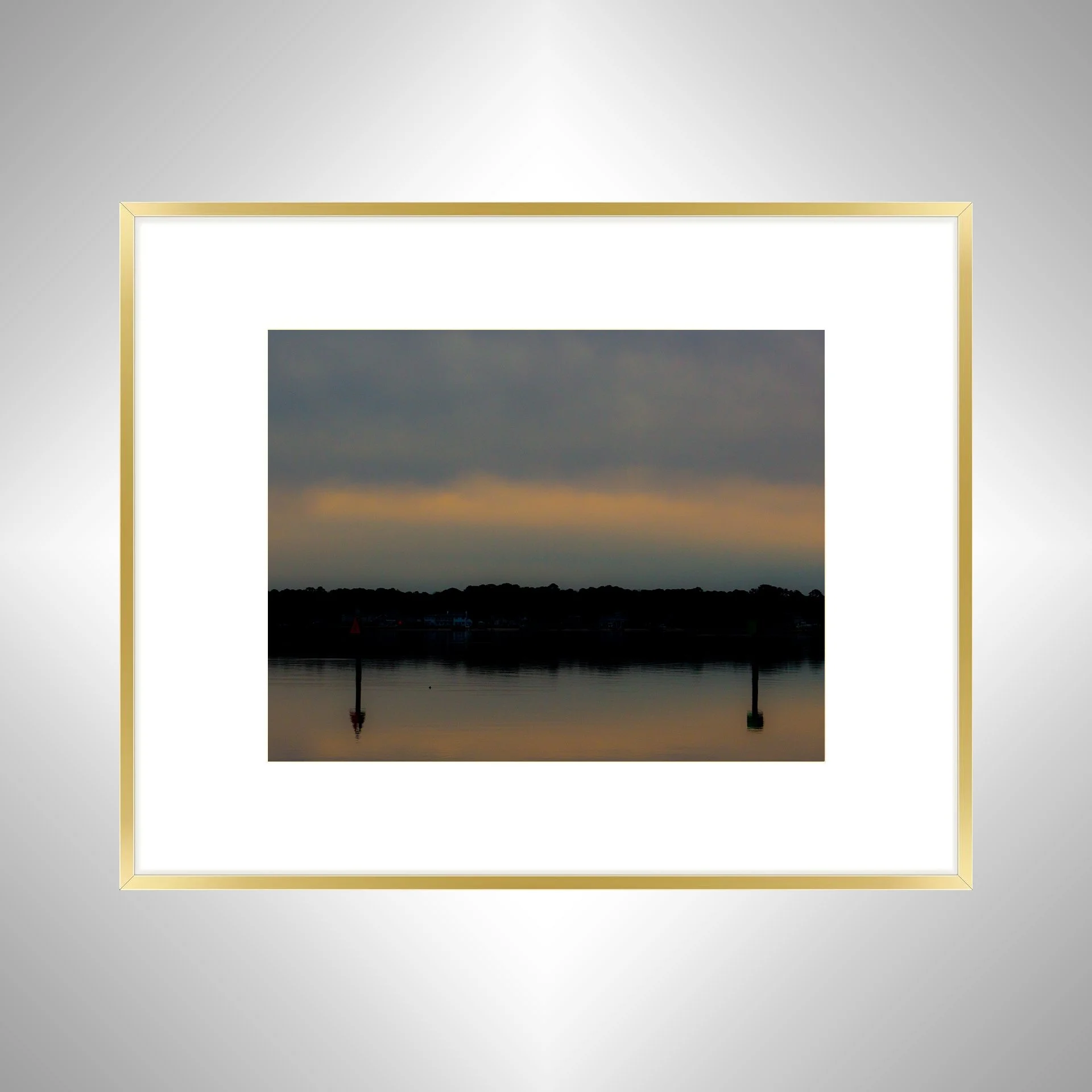 1:1 Eerie Sunrise on the Lafayette River- Gold Metal w: Border.jpg