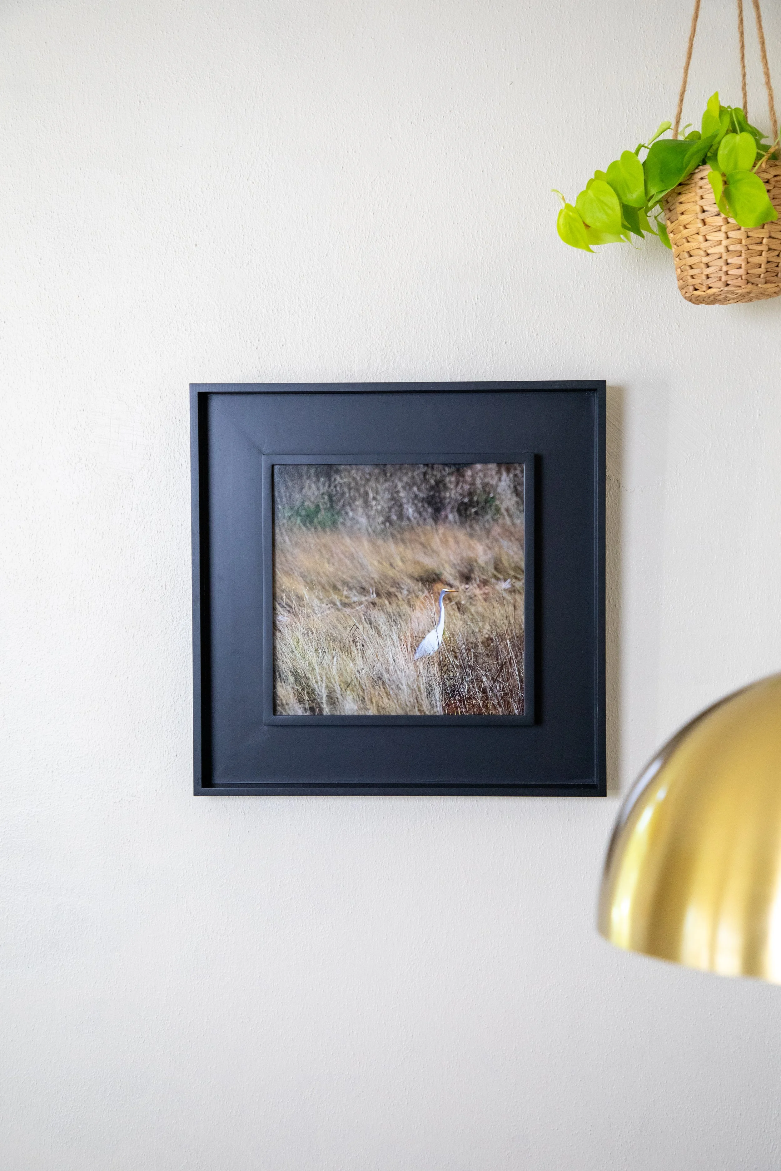 On Hand- 1:10 Sitting Egret  in Window Wood Frame12.jpg