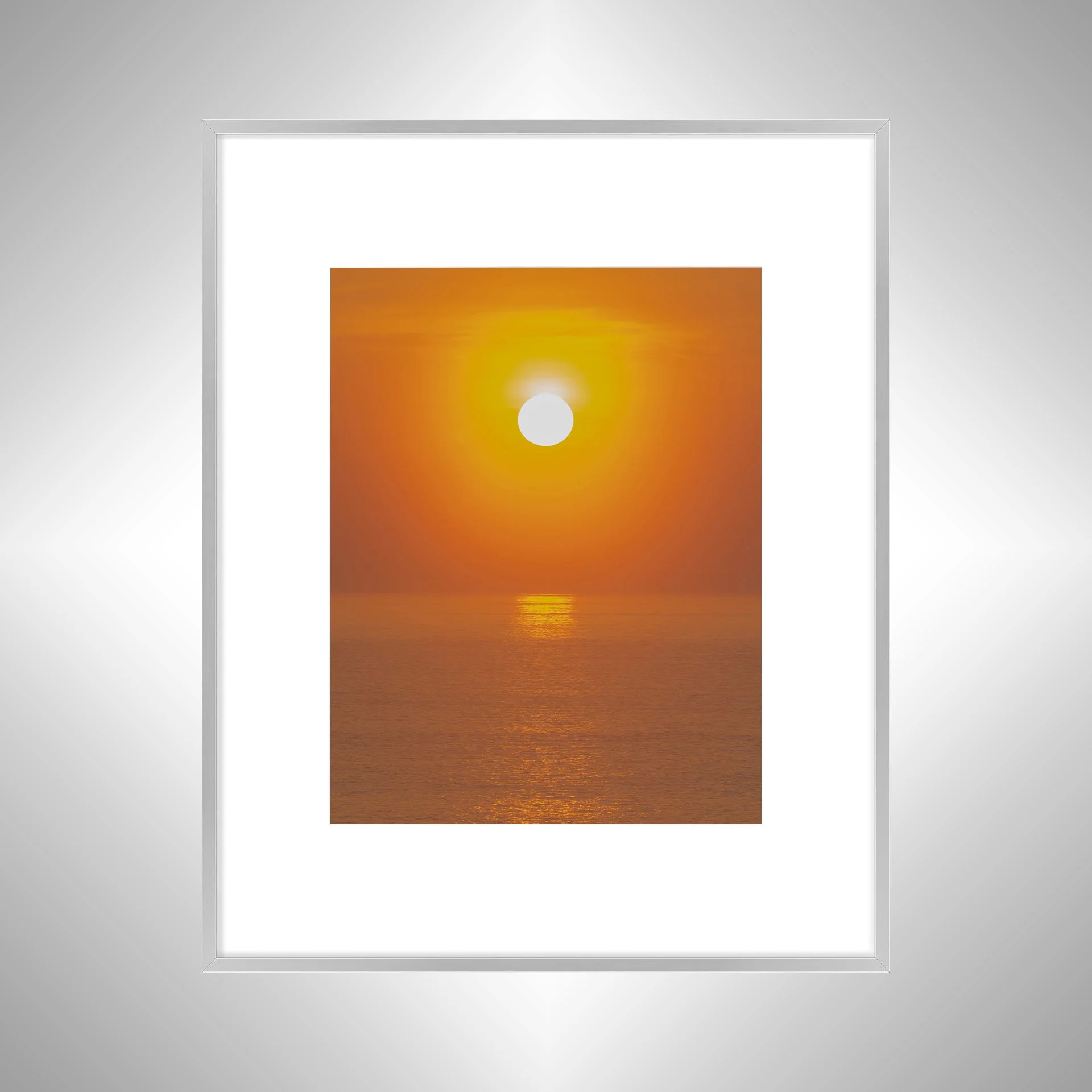 1:1 Golden Sunrise Reflection- Silver Metal w: Border.jpg