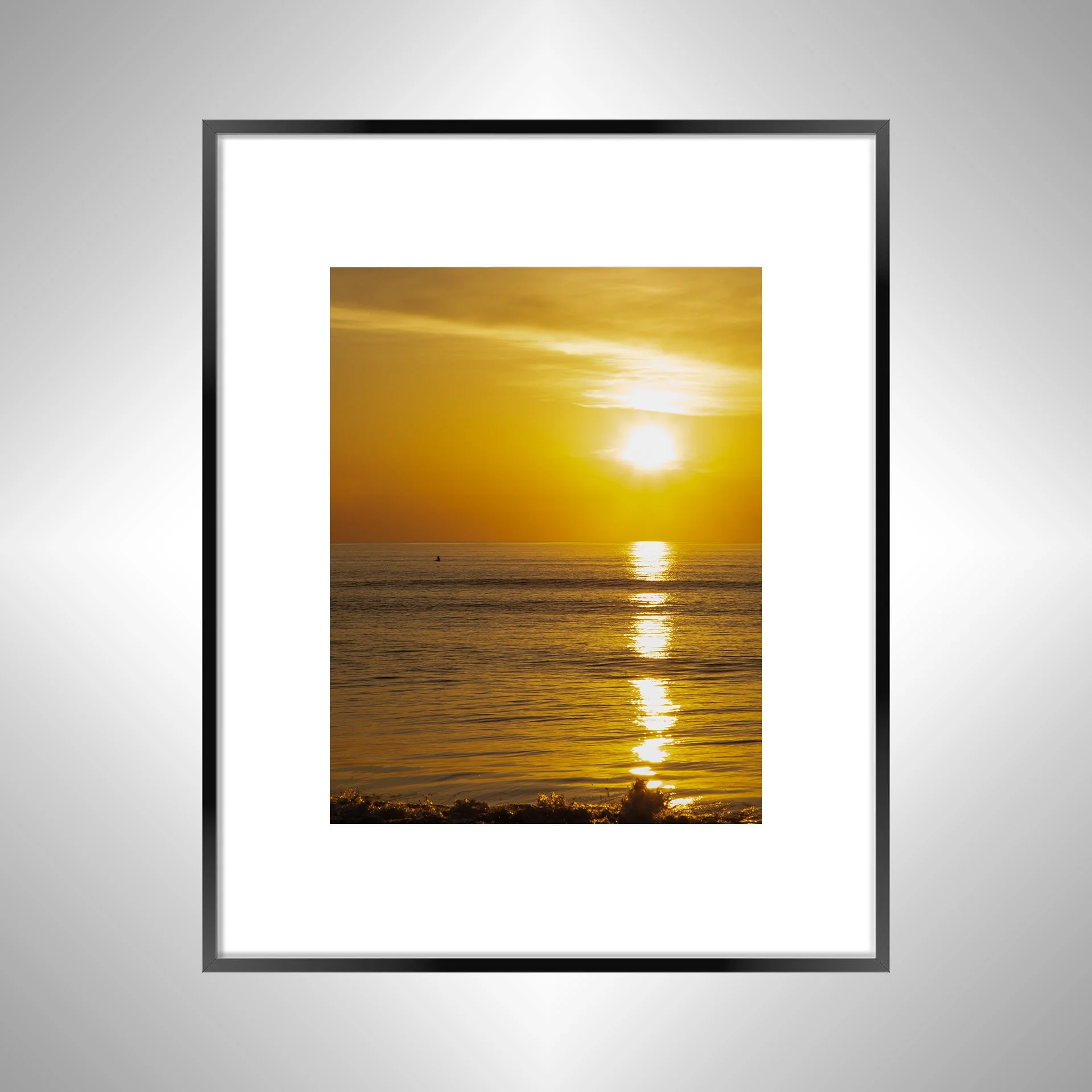 1:1 Pelican Sunrise in Duck, NC- Black w: Border.jpg