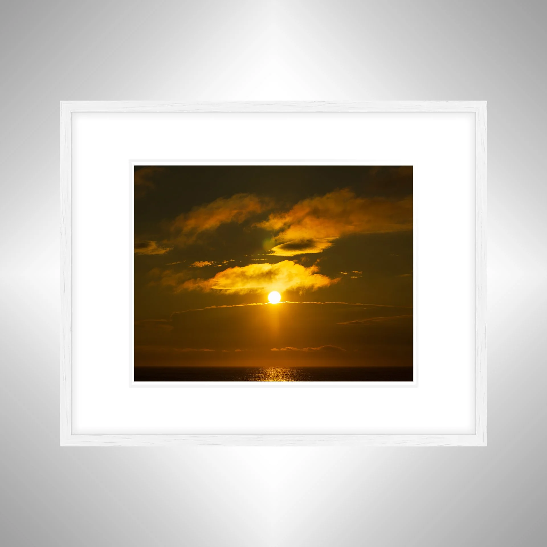 1:1 Sunrising Over Cloudy Horizon (Landscape)- White w: Border.jpg