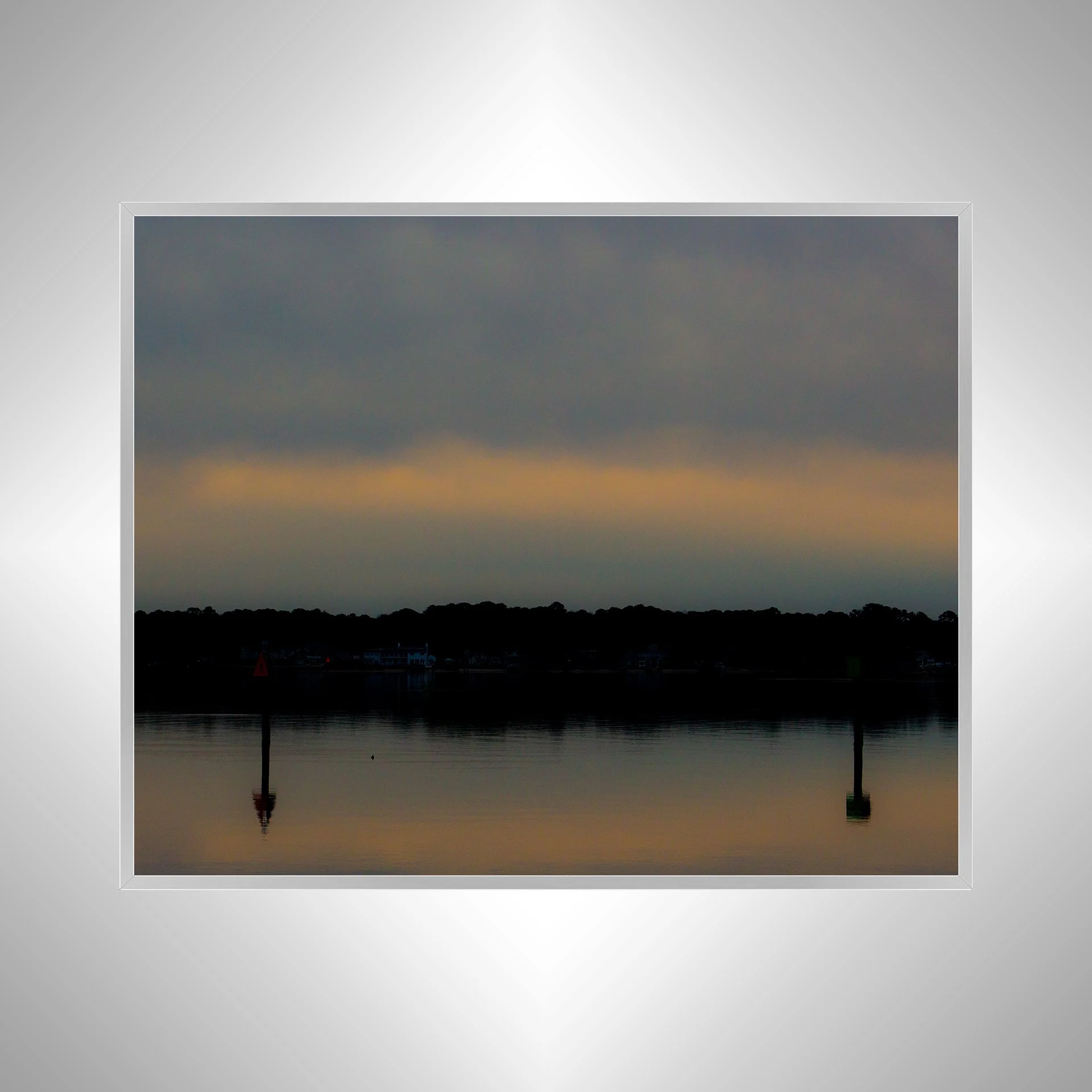 1:1 Eerie Sunrise on the Lafayette River- Silver Metal.jpg