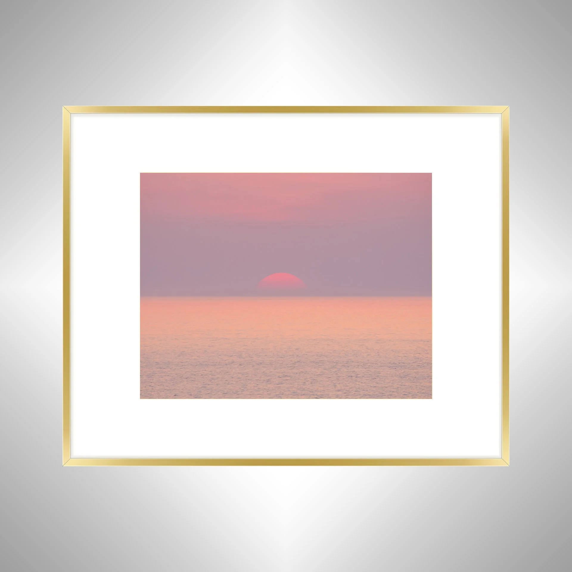 1:1 Beginning of Hazy Sunrise (Landscape)- Gold Metal w: Border.jpg