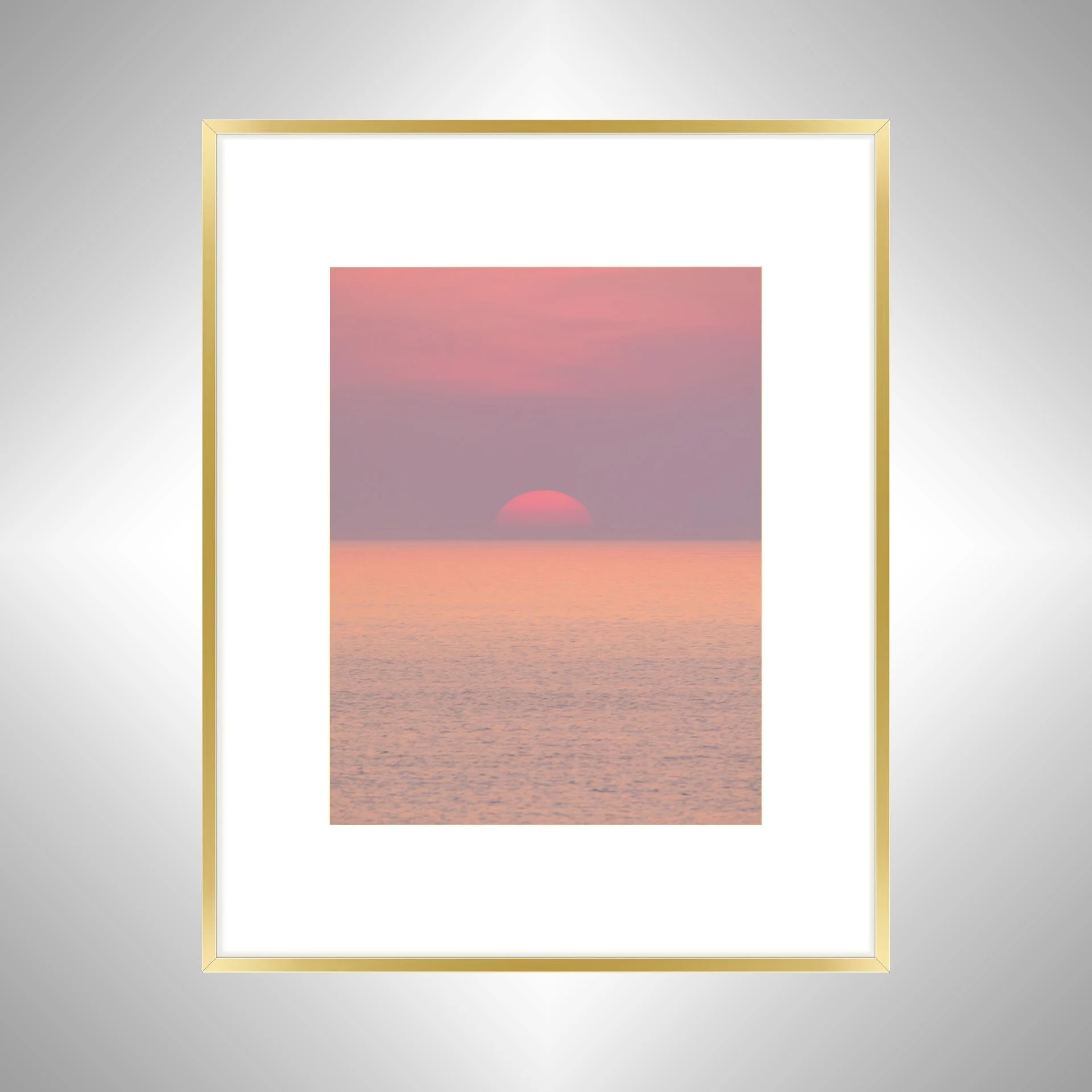 1:1 Beginning of Hazy Sunrise (Portrait)- Gold Metal w: Border.jpg