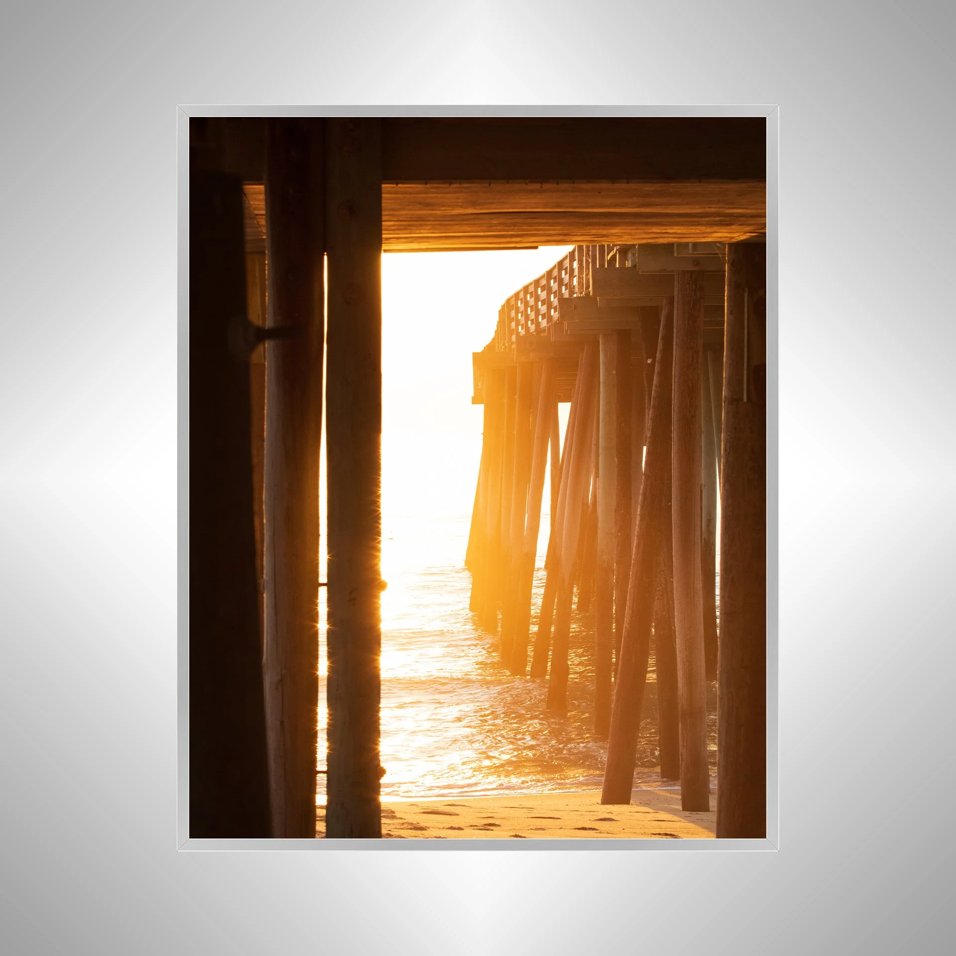 1:1 Rodanthe Pier Sunrise Sparkles- Silver.jpg