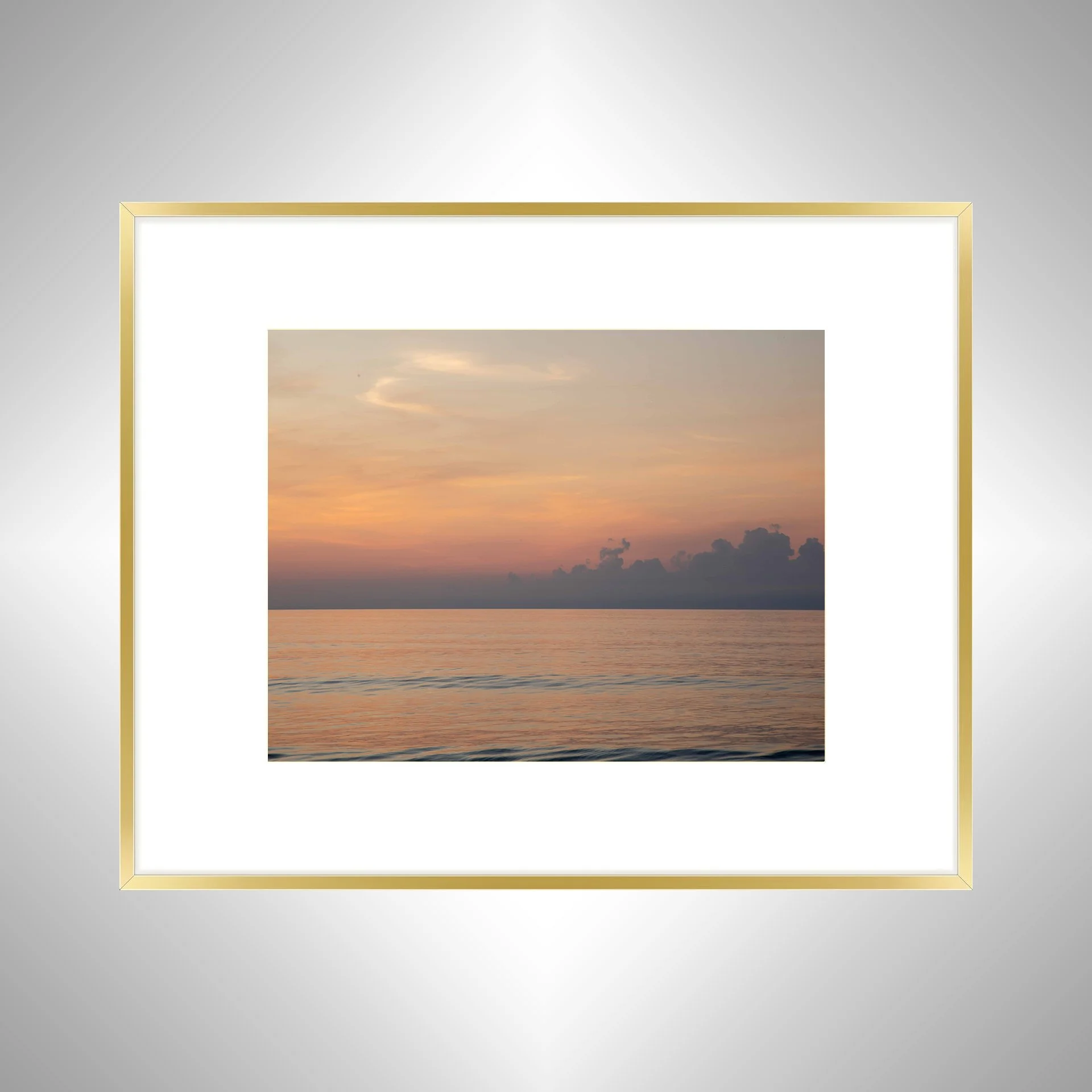 1:10 Pink Clouds on Ocean Horizon- Gold w: Border.jpg