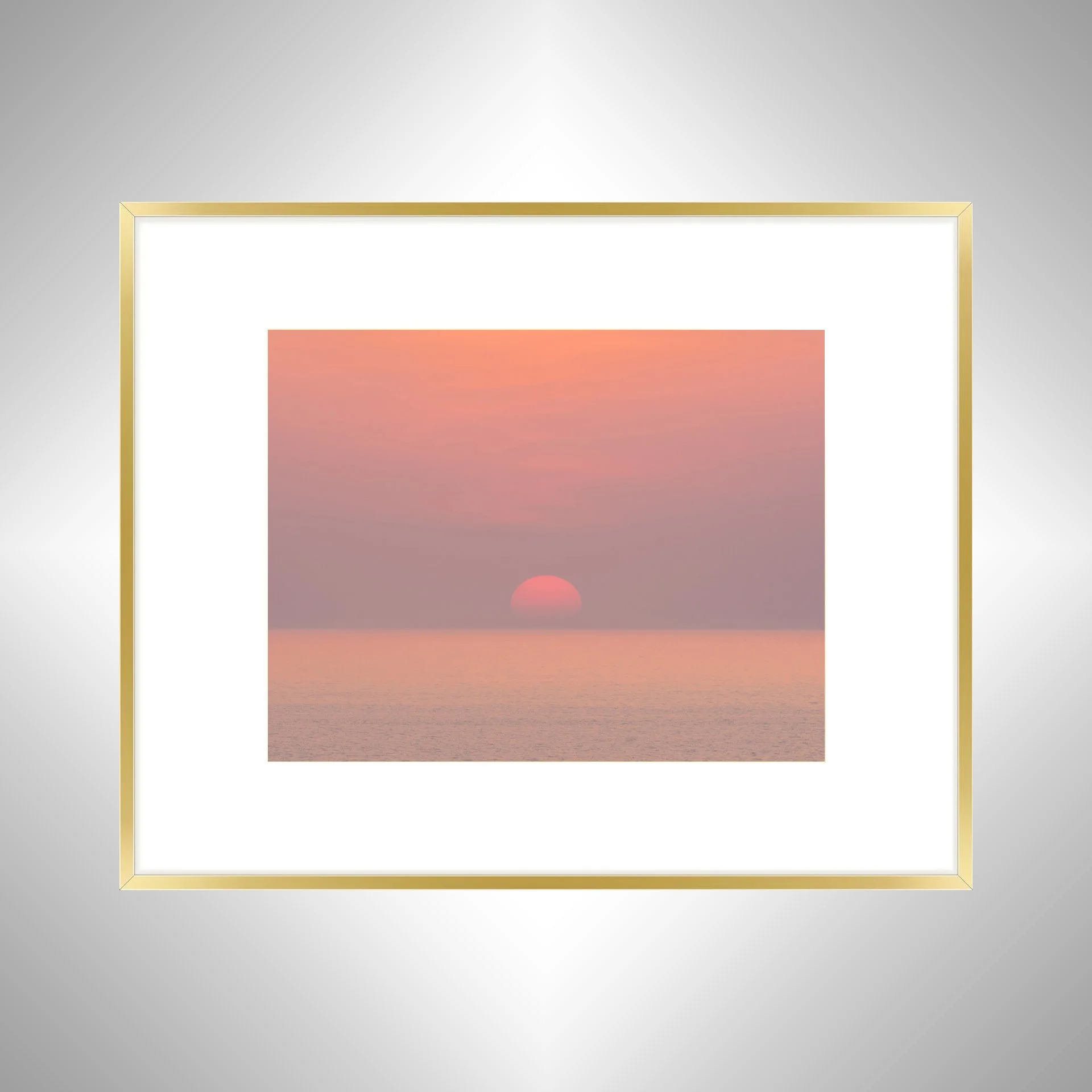 1:1 Hazy Sunrise (Landscape)- Gold Metal w: Border.jpg