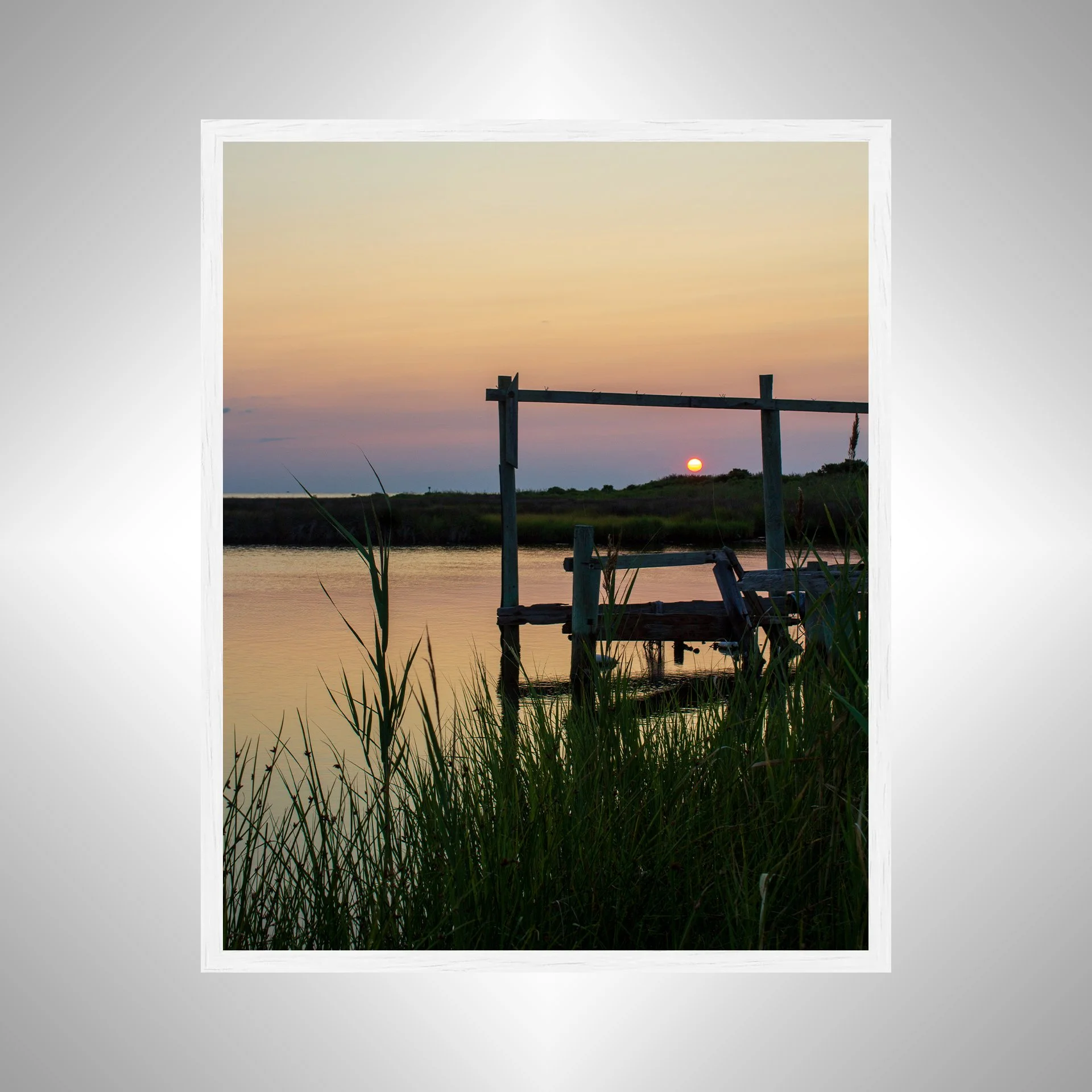 1:1 Nags Head Sunset on the Sound- White Wood.jpg