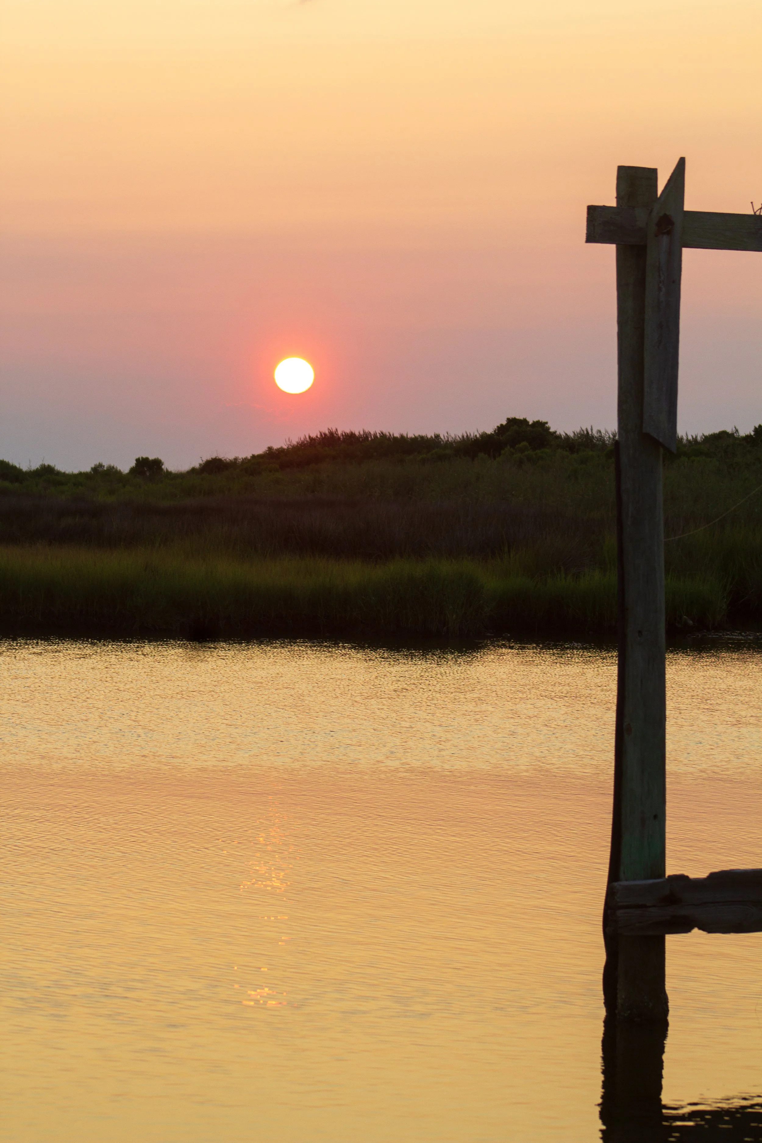 1:1 OBX Sunset Over Sound Marsh with Dock.jpg