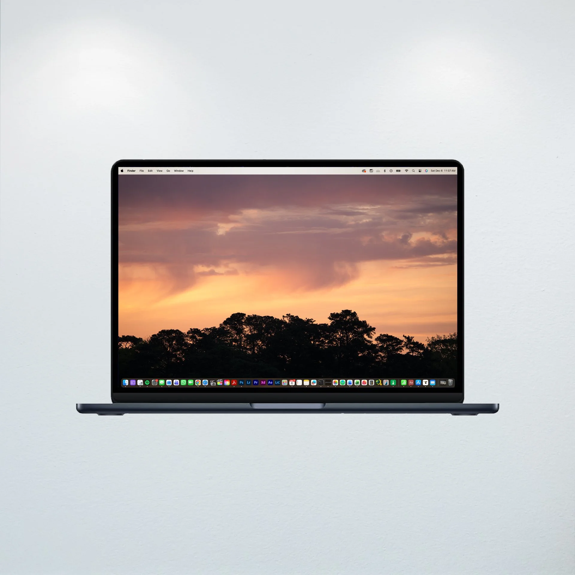 1:10 Orange & Gold Sunrise Sky Behind Trees- Wallpaper.jpg