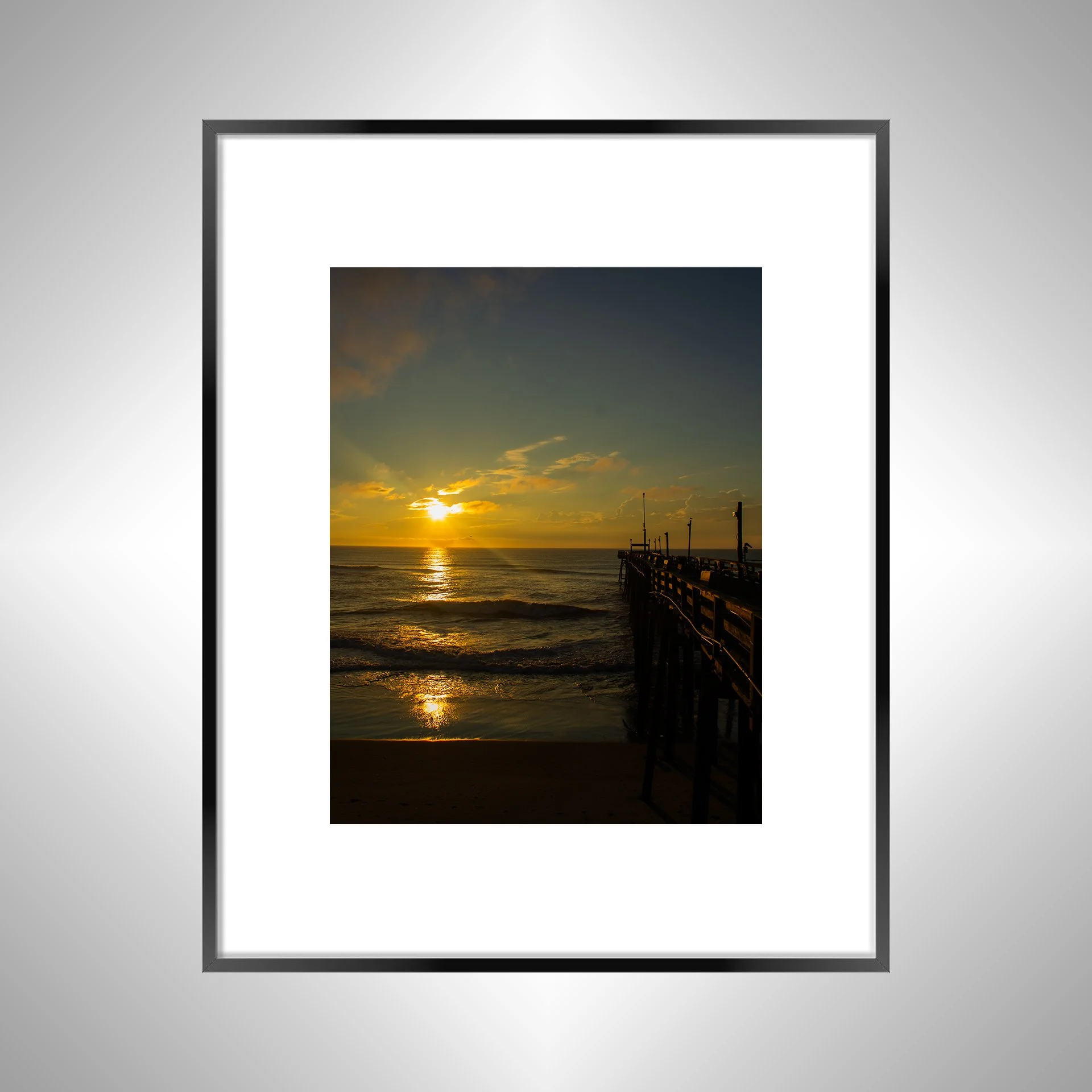 1:10 Sunrise at the Rodanthe Pier- bwb.jpg