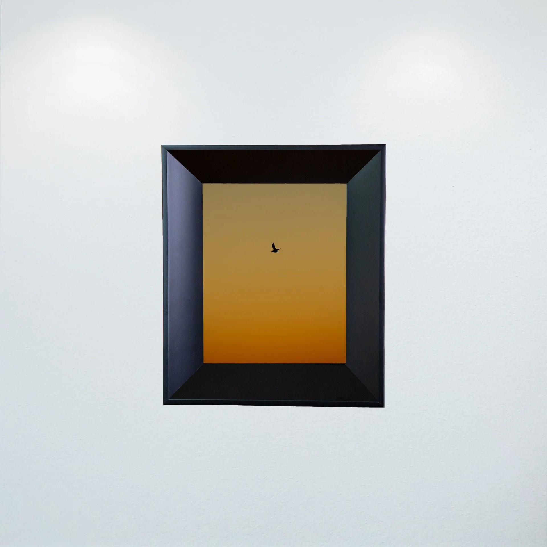1:1 Seagull Silhouette Soaring North with Orange Gradient- Mini.jpg