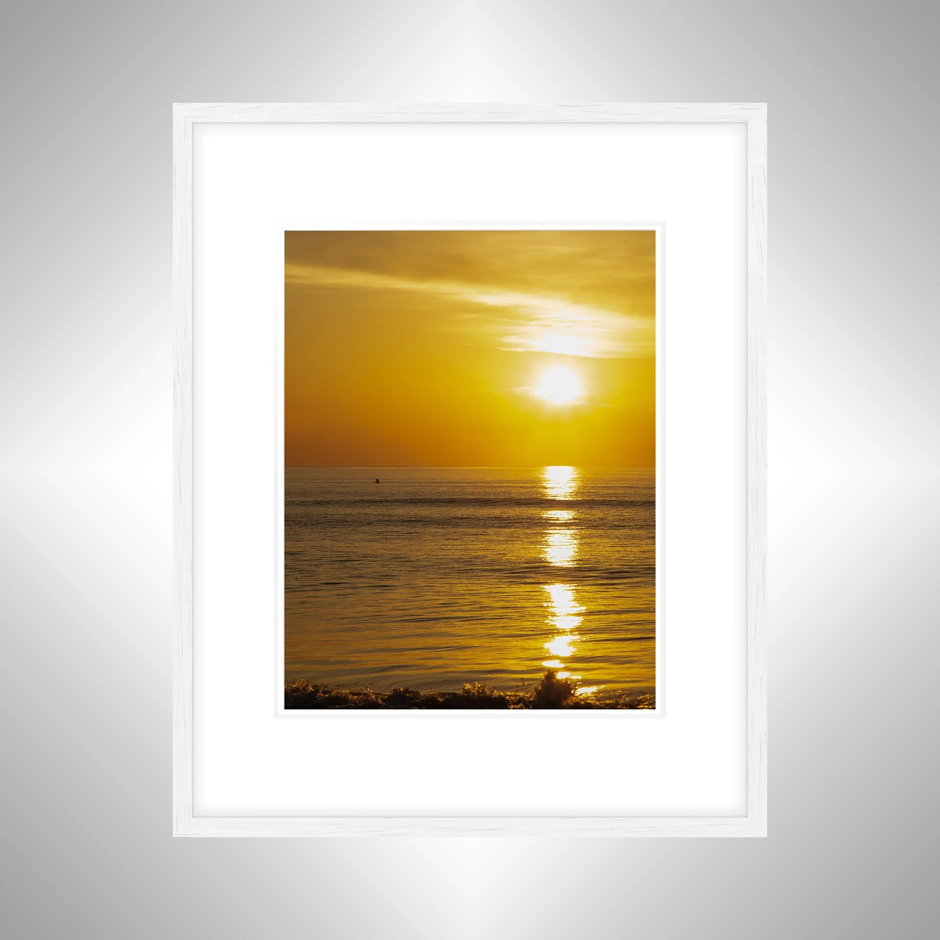 1:1 Pelican Sunrise in Duck, NC- White w: Border.jpg