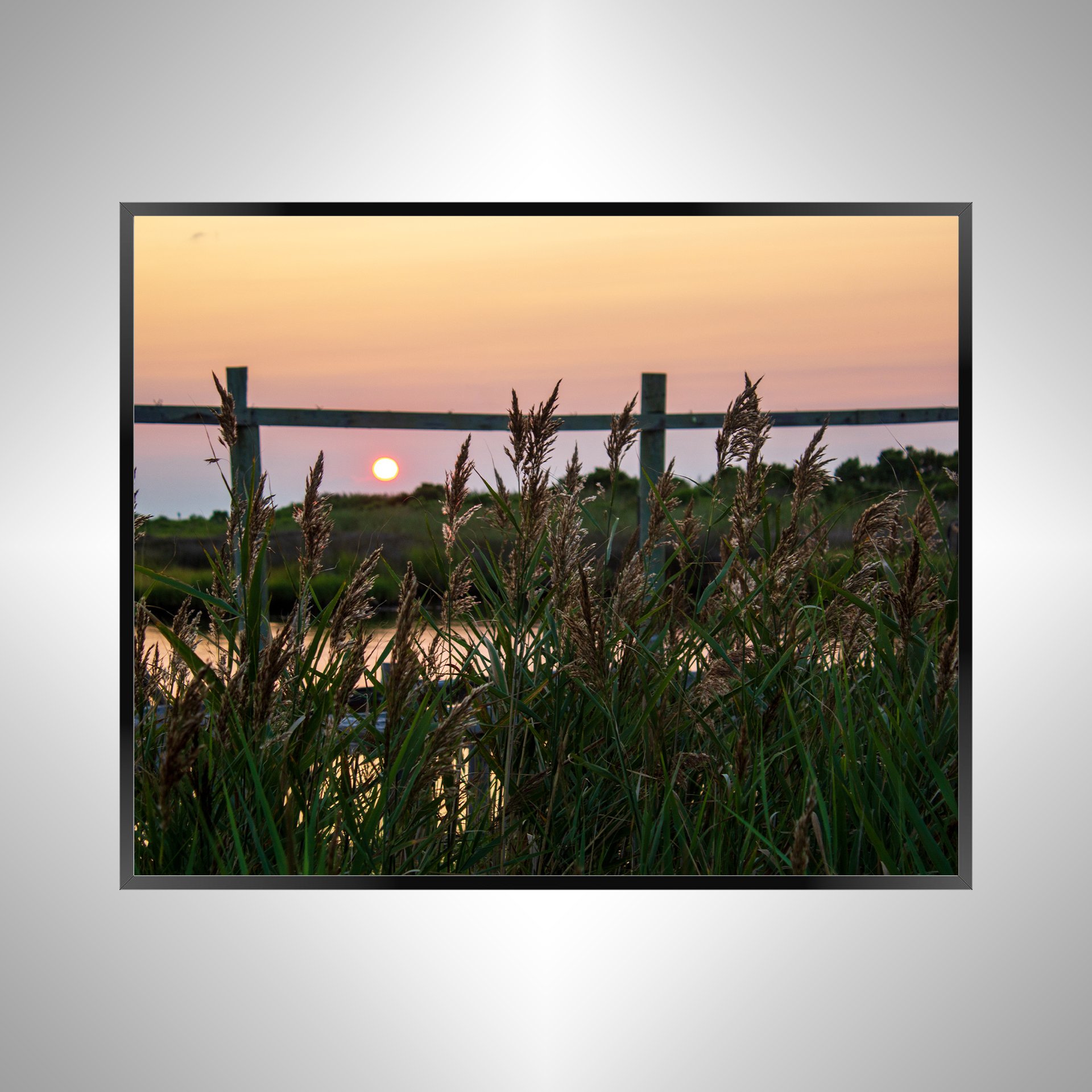 1/1 OBX Sound Sunset with Sea Oats