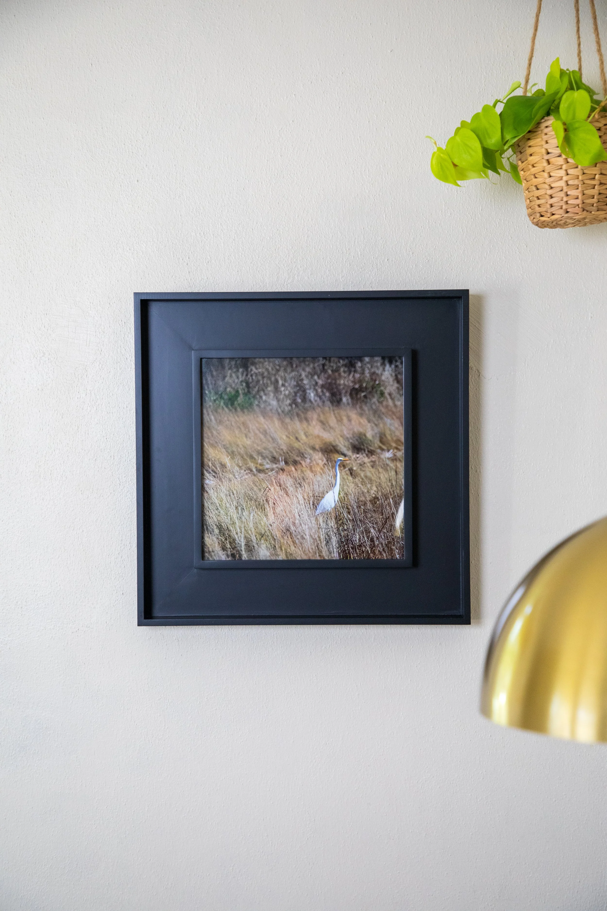 On Hand- 1:10 Sitting Egret  in Window Wood Frame9.jpg