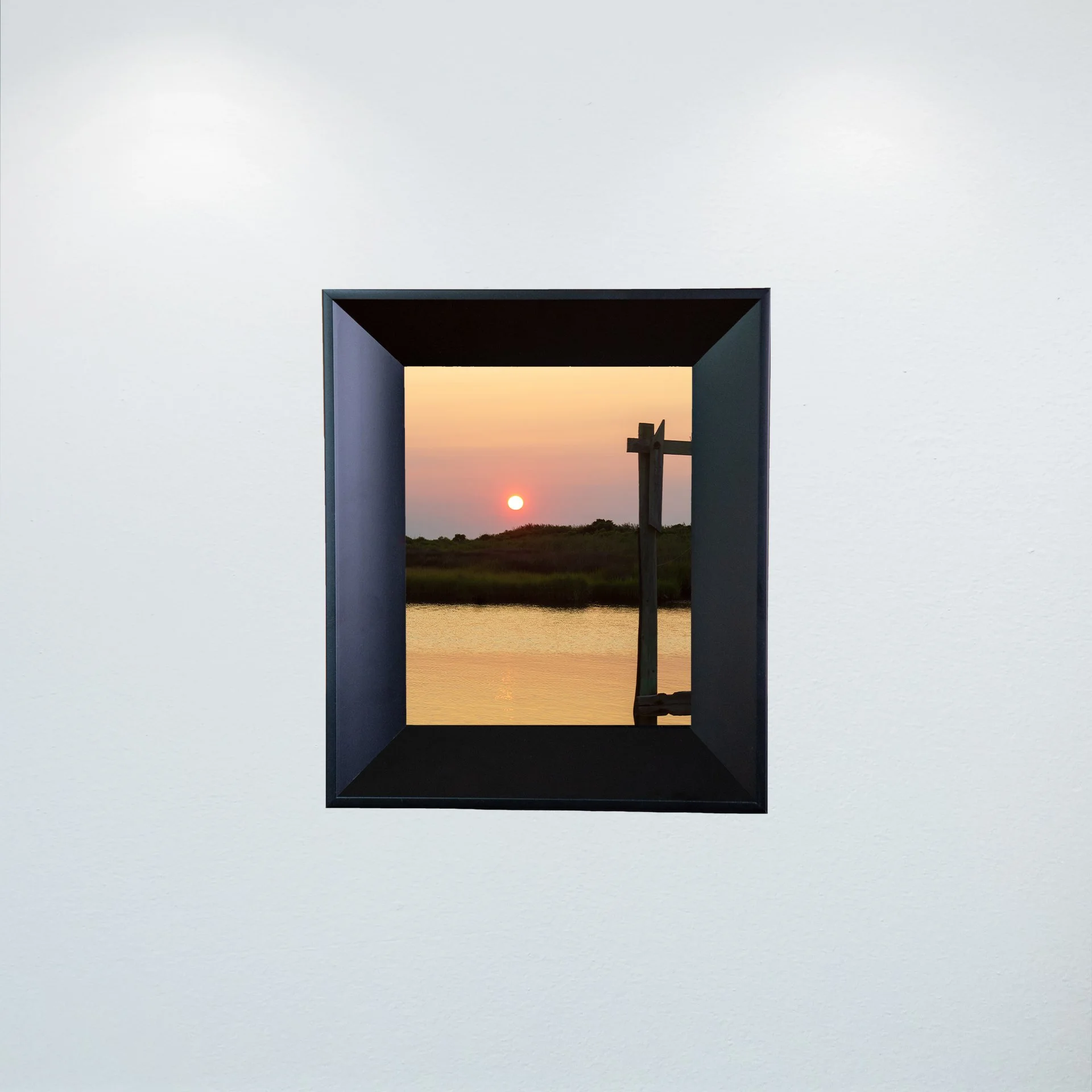 1:1 OBX Sunset Over Sound Marsh with Dock- Mini.jpg