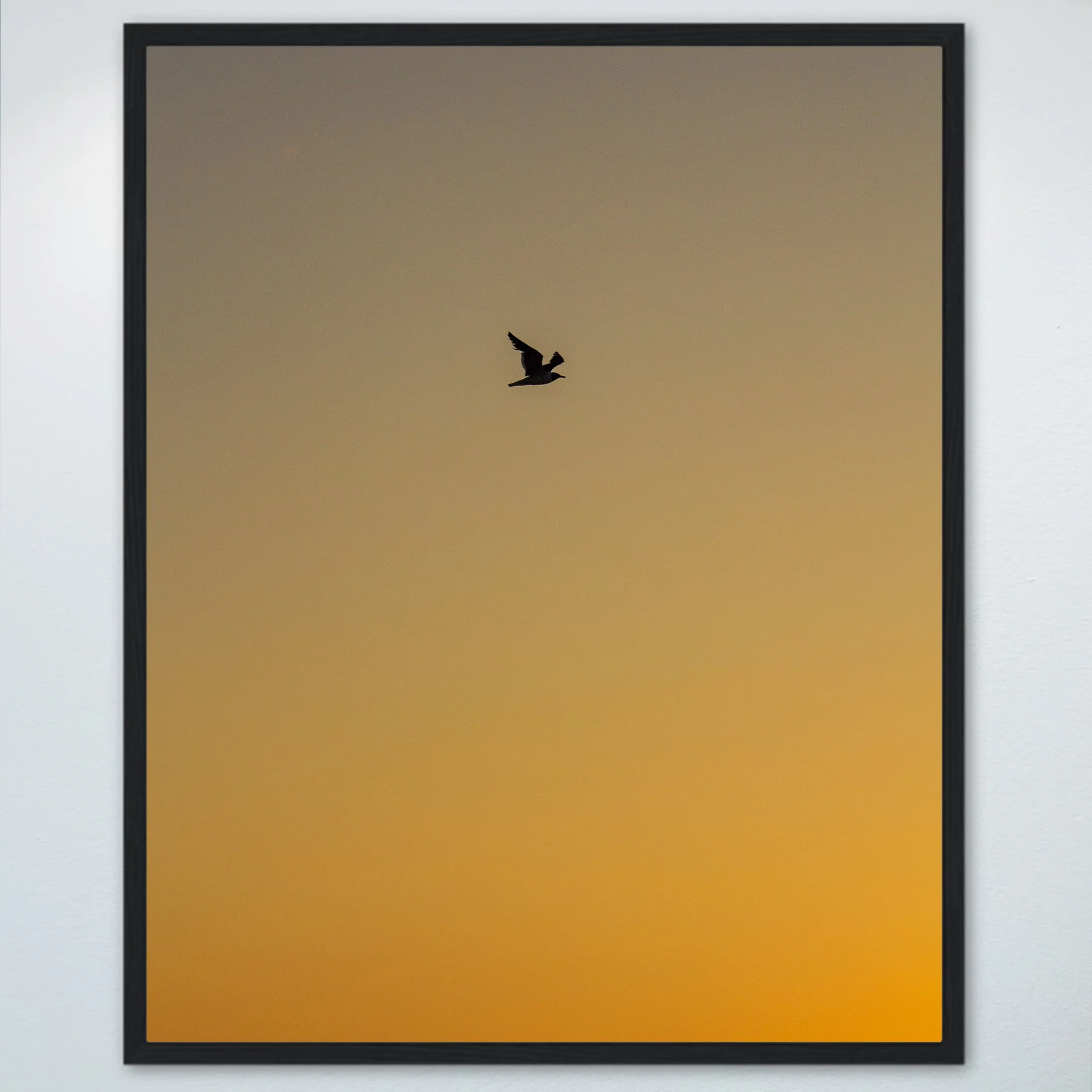 1:1 Seagull Silhouette Soaring South with Orange Gradient- Wood.jpg