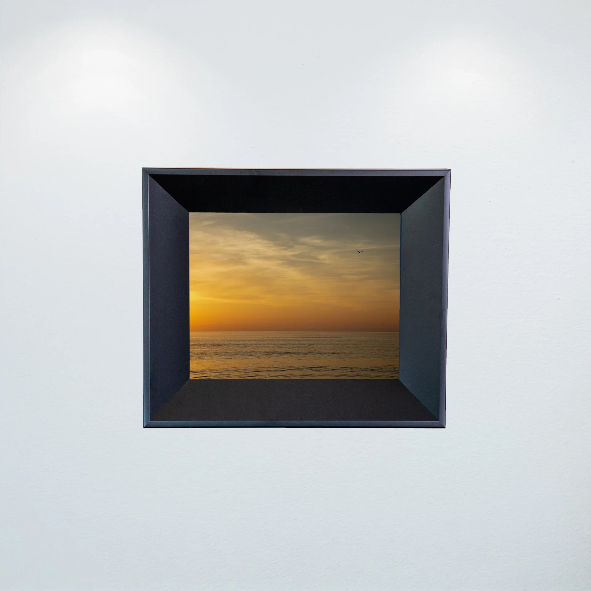 1:1 Orange Sunrise with Seagull in Duck, NC- Mini.jpg