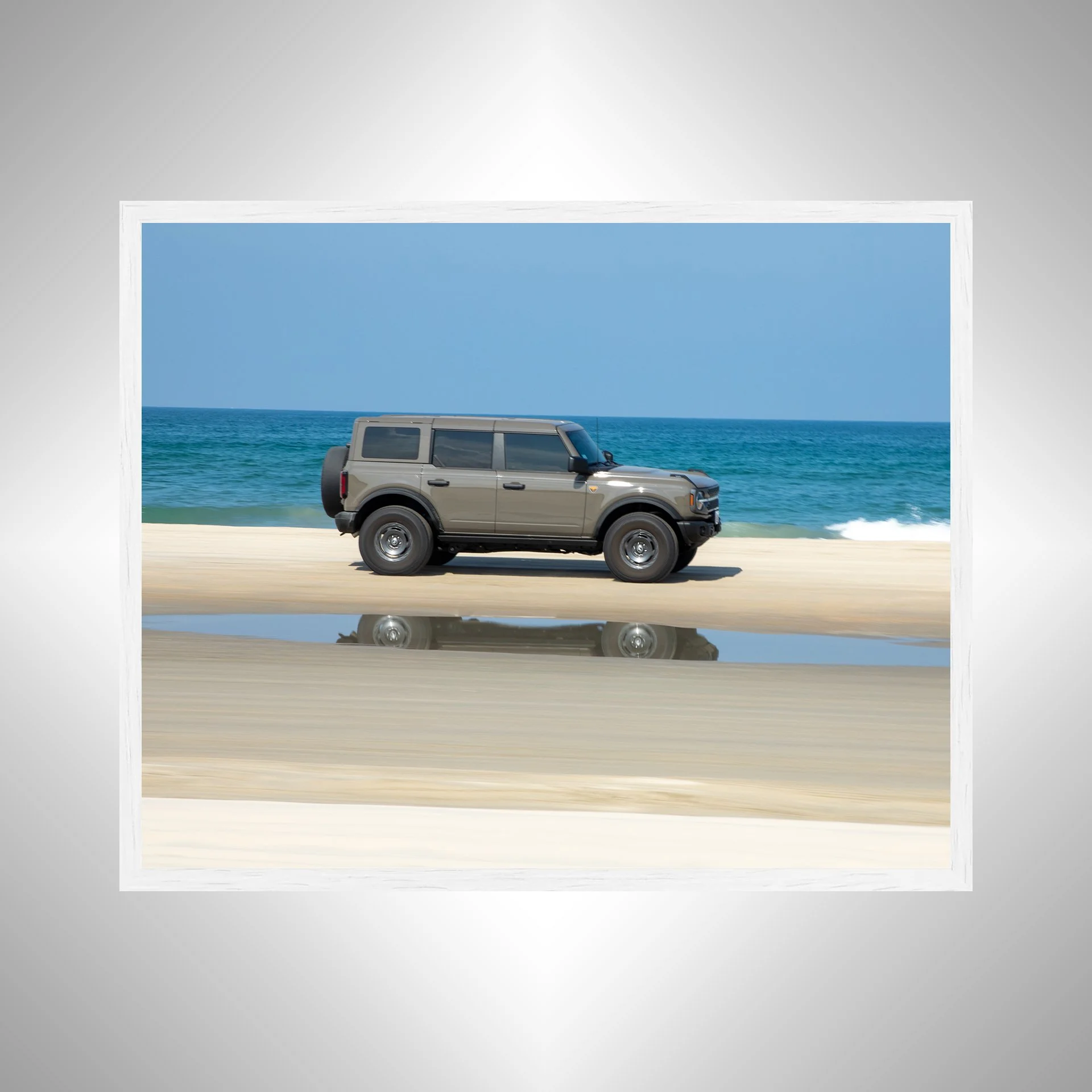 1:1 Beach Bronco in Carova with Reflection- White Wood.jpg