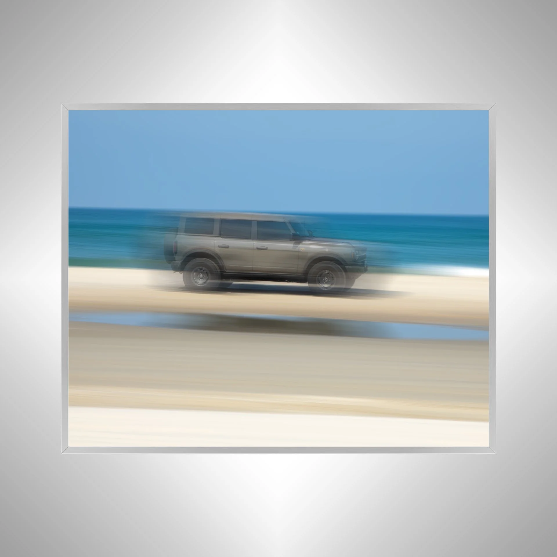 1:1 Beach Bronco in Carova (Motion Blur)- Silver Metal.jpg