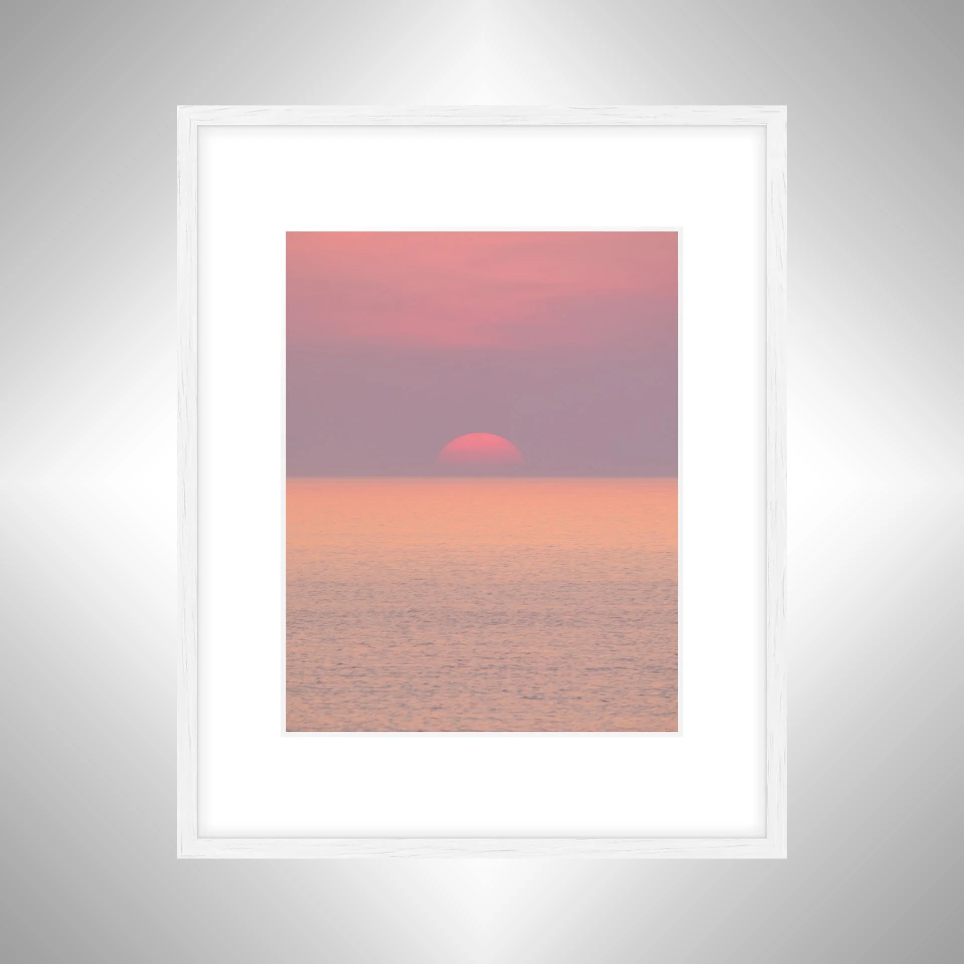 1:1 Beginning of Hazy Sunrise (Portrait)- White Wood w: Border.jpg