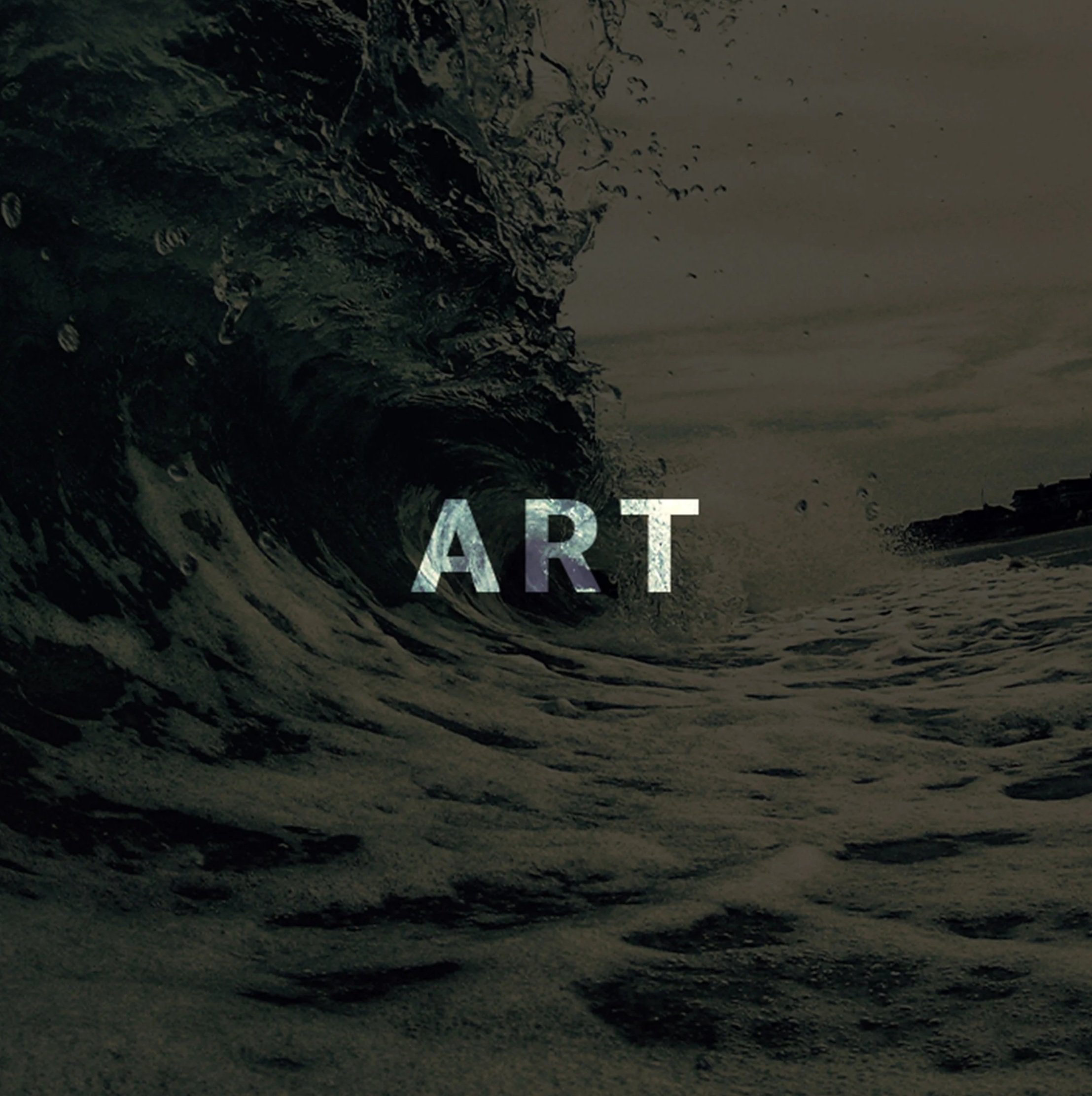 Photo & Video by Will Locke Limited Edition Fine Art Store. Barrel shot of large ocean wave in the OBX with the word 'ART' overlaid in the center. 1/10 'Outer Banks Barrel' photo by Will Locke.