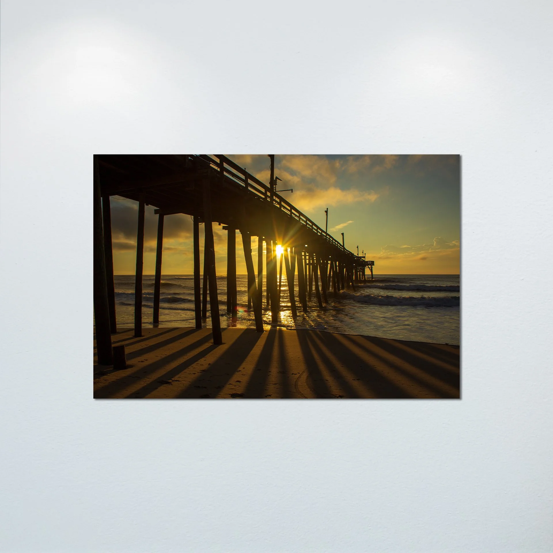 1:1 Sun Flare thru Rodanthe Pier- Poster & Canvas.jpg