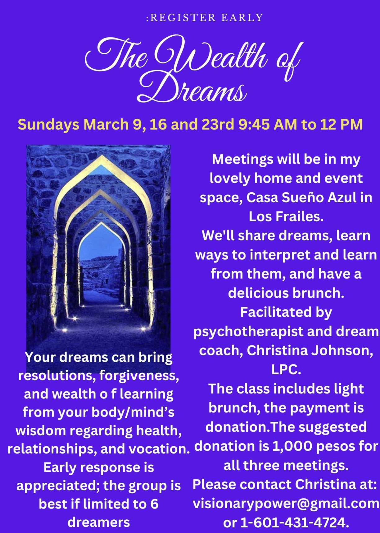 The Wealth of Dreams 1st meeting