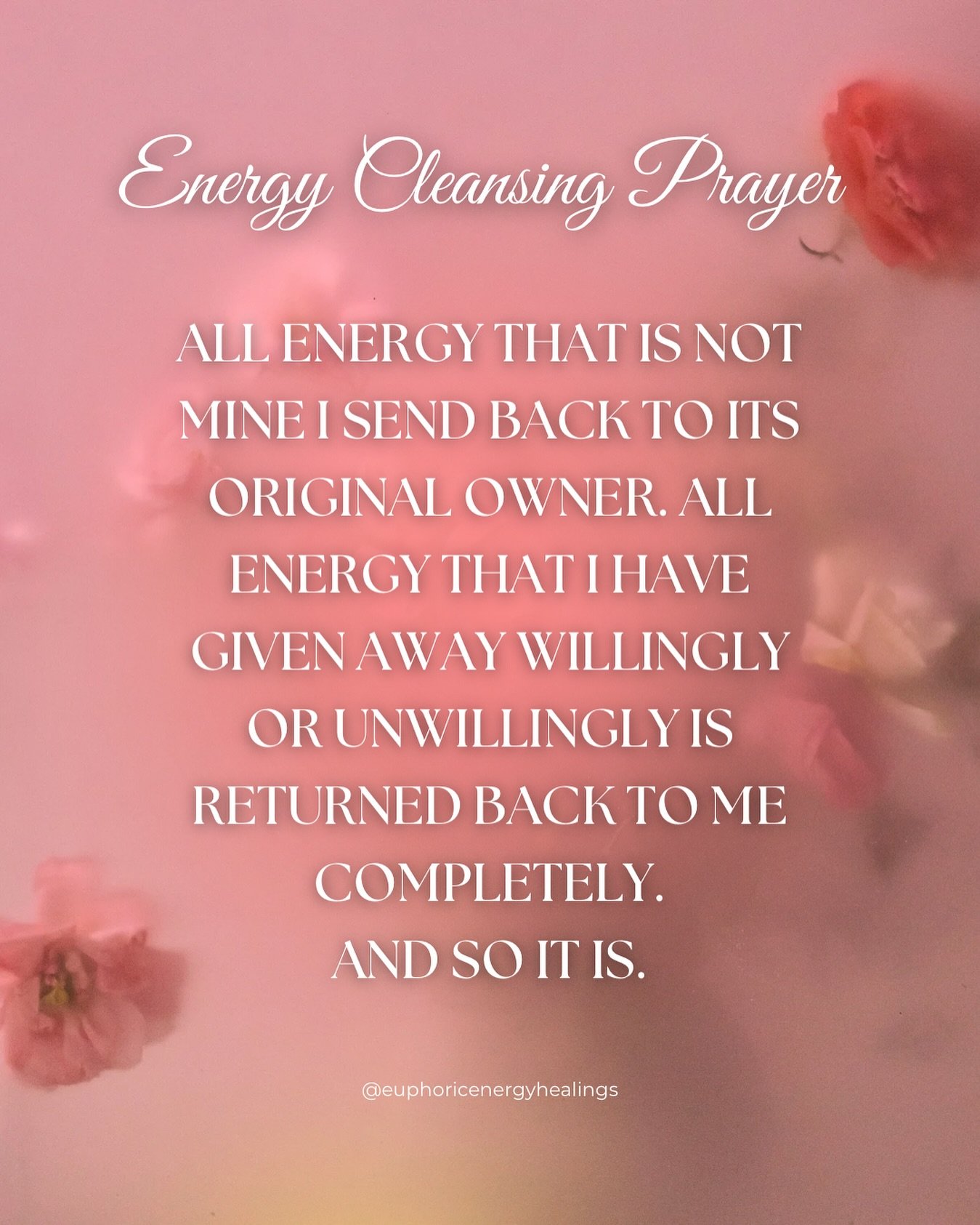 Energy is real and cleansing and protecting your energy is a form of self care. 🌺 

&ldquo;Your life = your energy&rdquo; 

When I was younger, I used to believe that people held spiritual power over me and it wasn&rsquo;t until I learnt about my ow