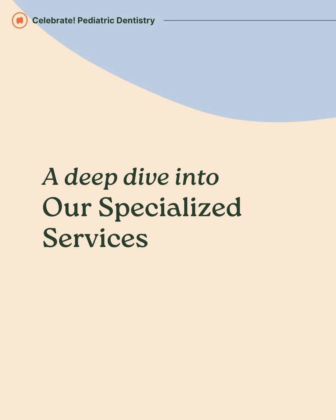 In addition to preventative services (regular dental check-ups, cleanings) we are proud to provide comprehensive specialized services that meets your child's unique needs! 💫 Swipe to read about our offerings.