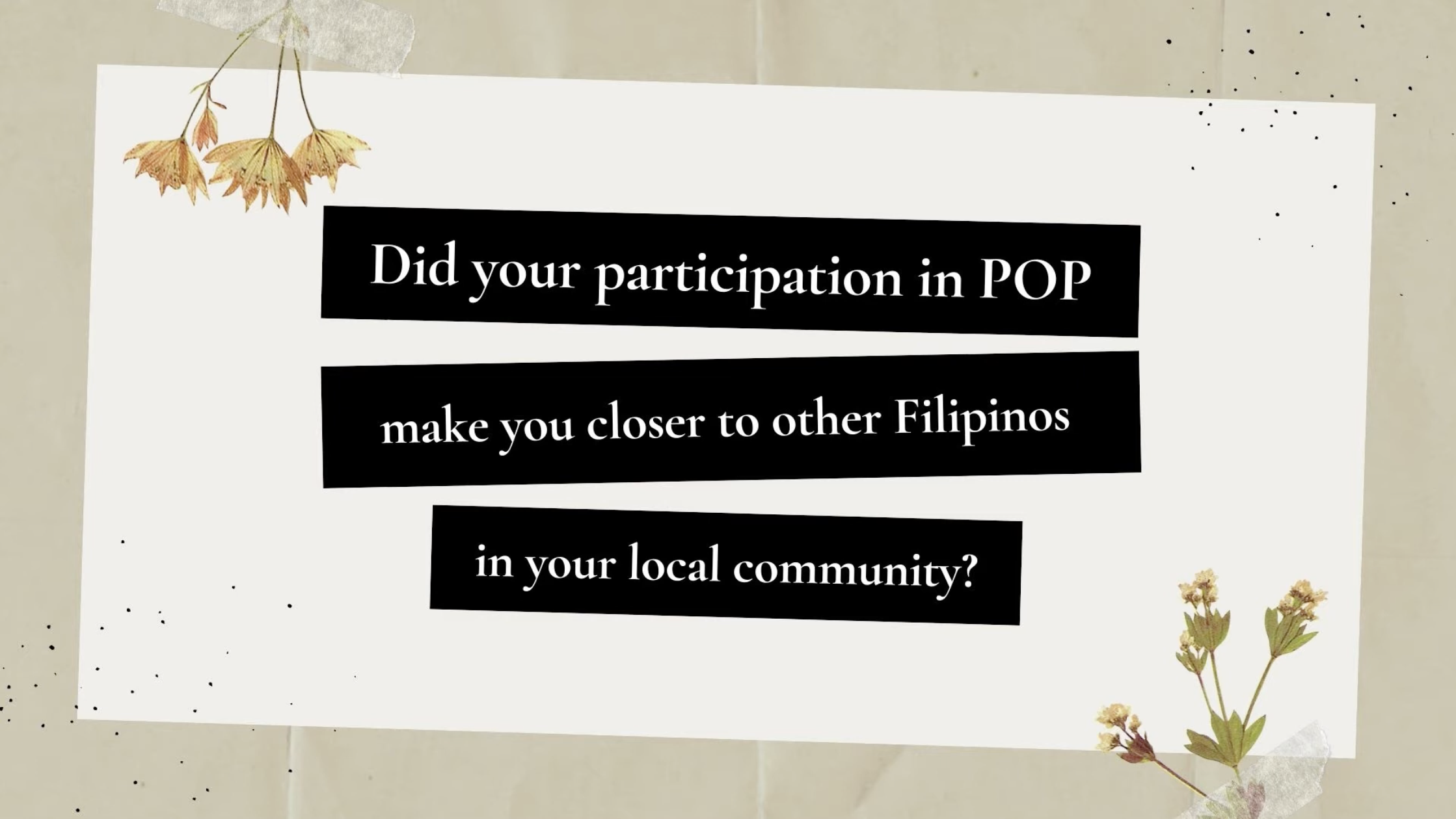 Virtual interview of delegates and committee members for Pinoys on Parliament 2022: Pagitan.