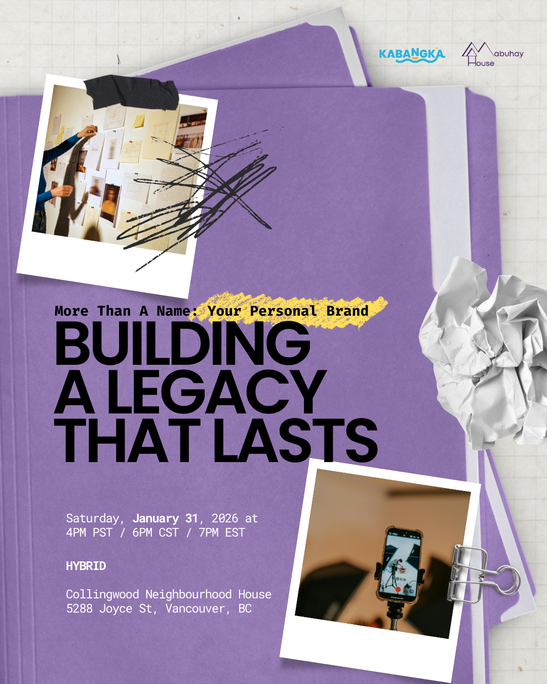 Workshop: Building a Legacy That Lasts (Personal Branding)